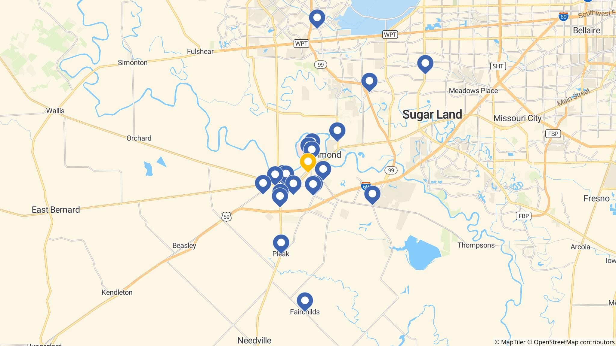 Street map of the ATM area