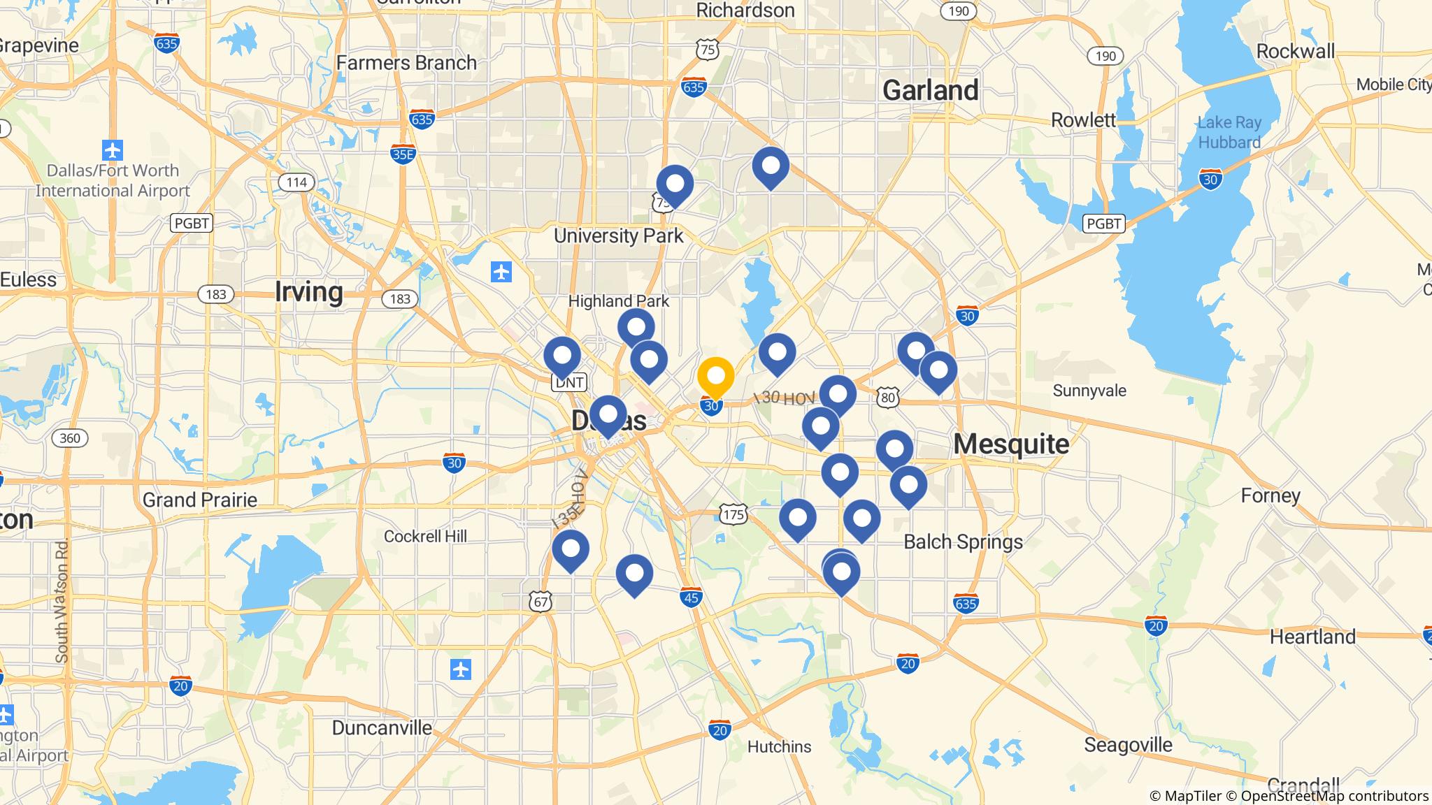 Street map of the ATM area