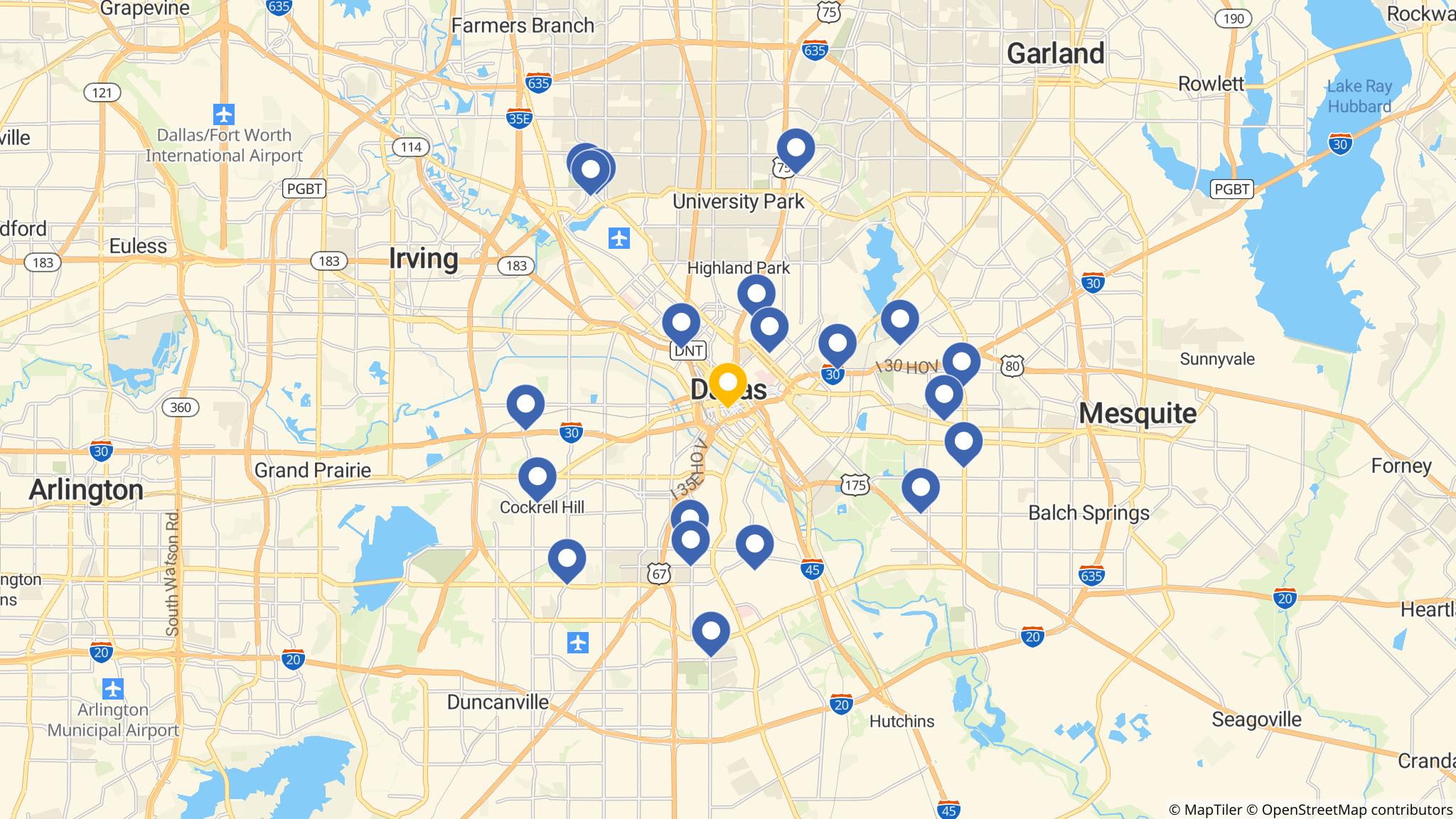 Street map of the ATM area