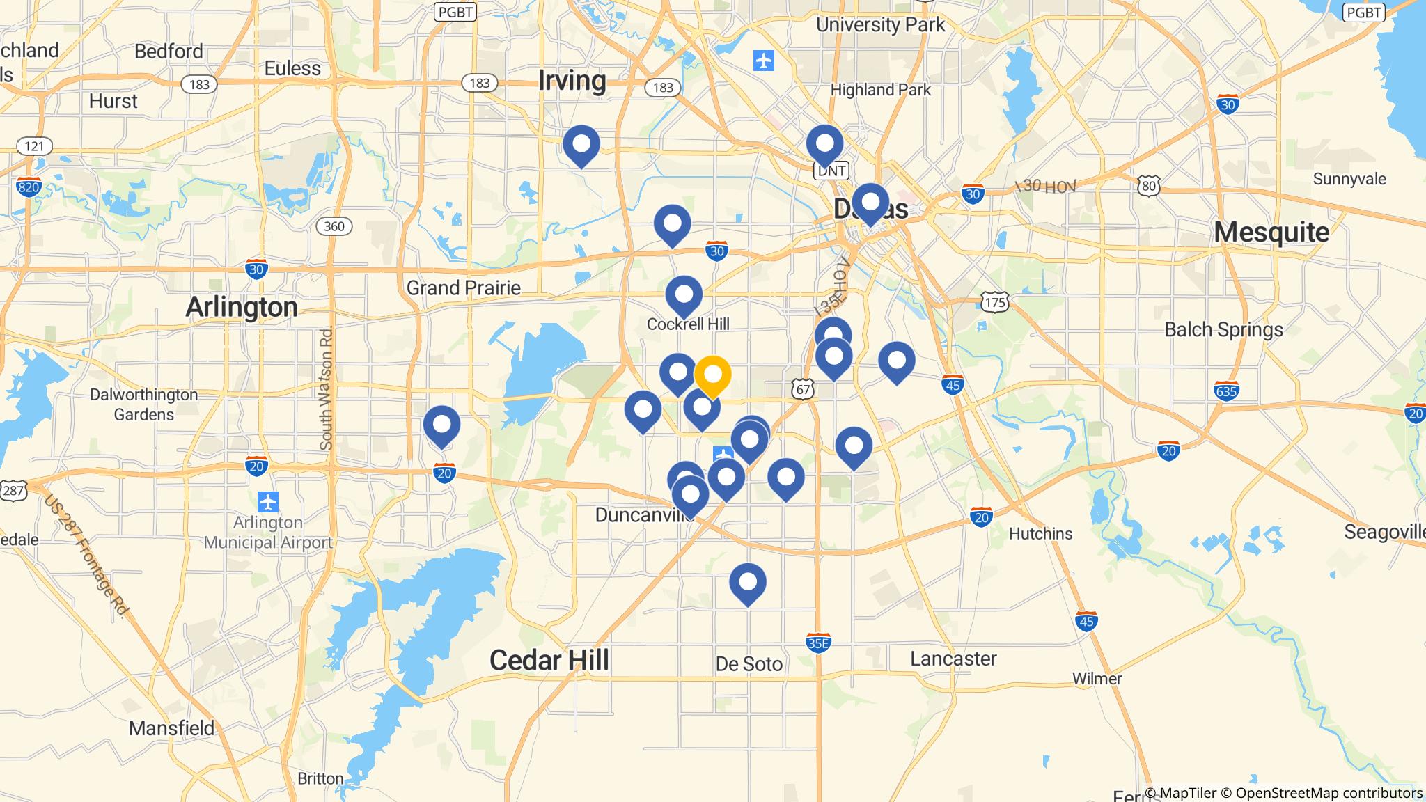 Street map of the ATM area