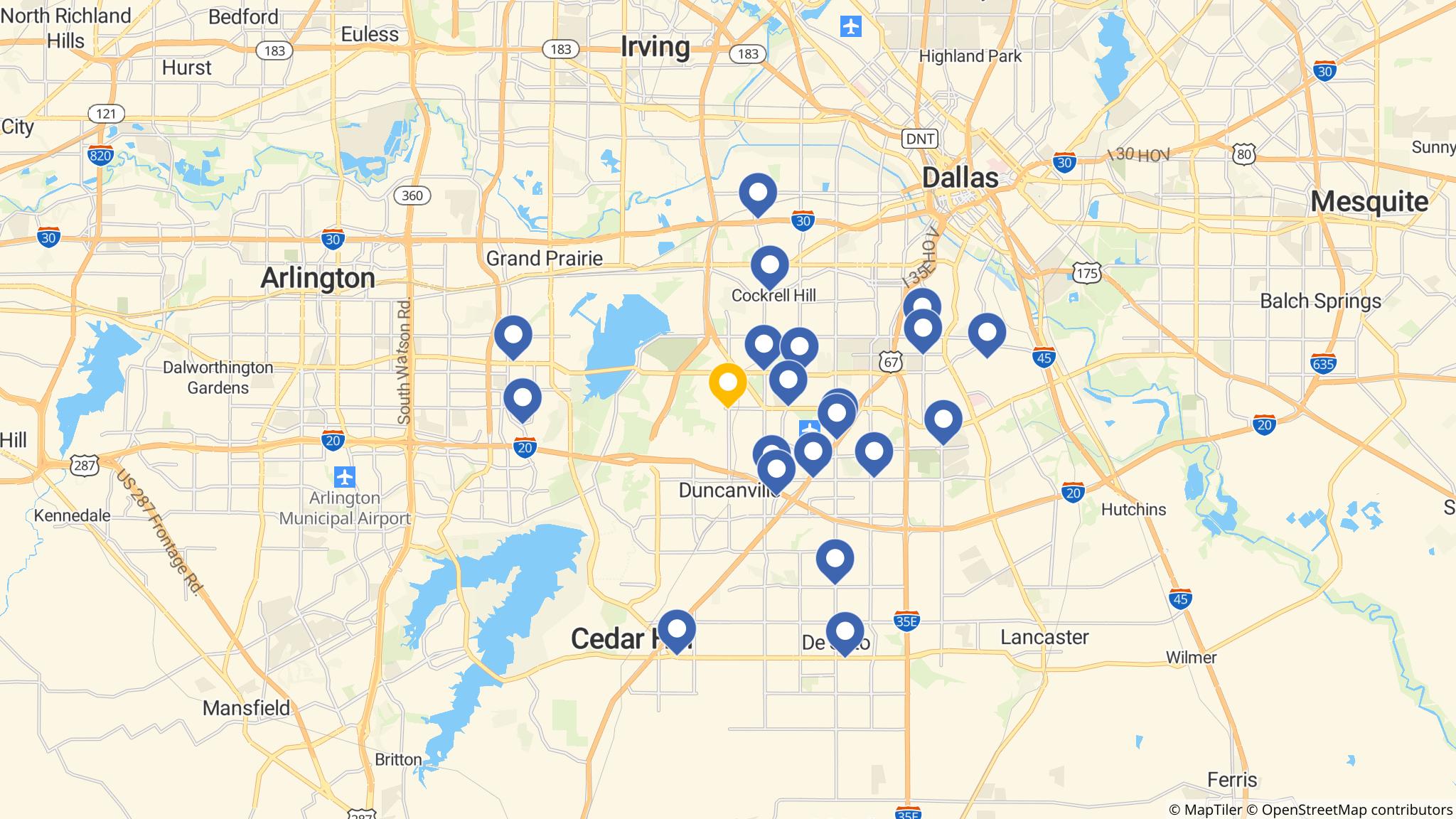 Street map of the ATM area