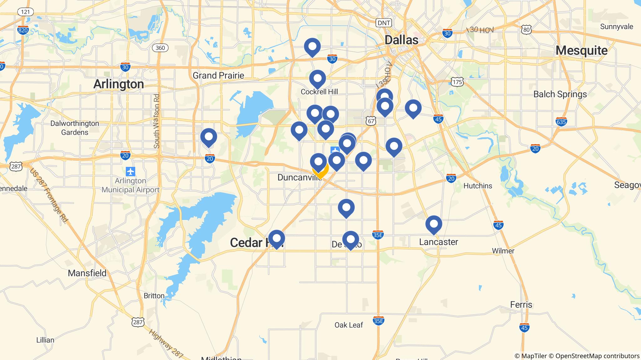 Street map of the ATM area