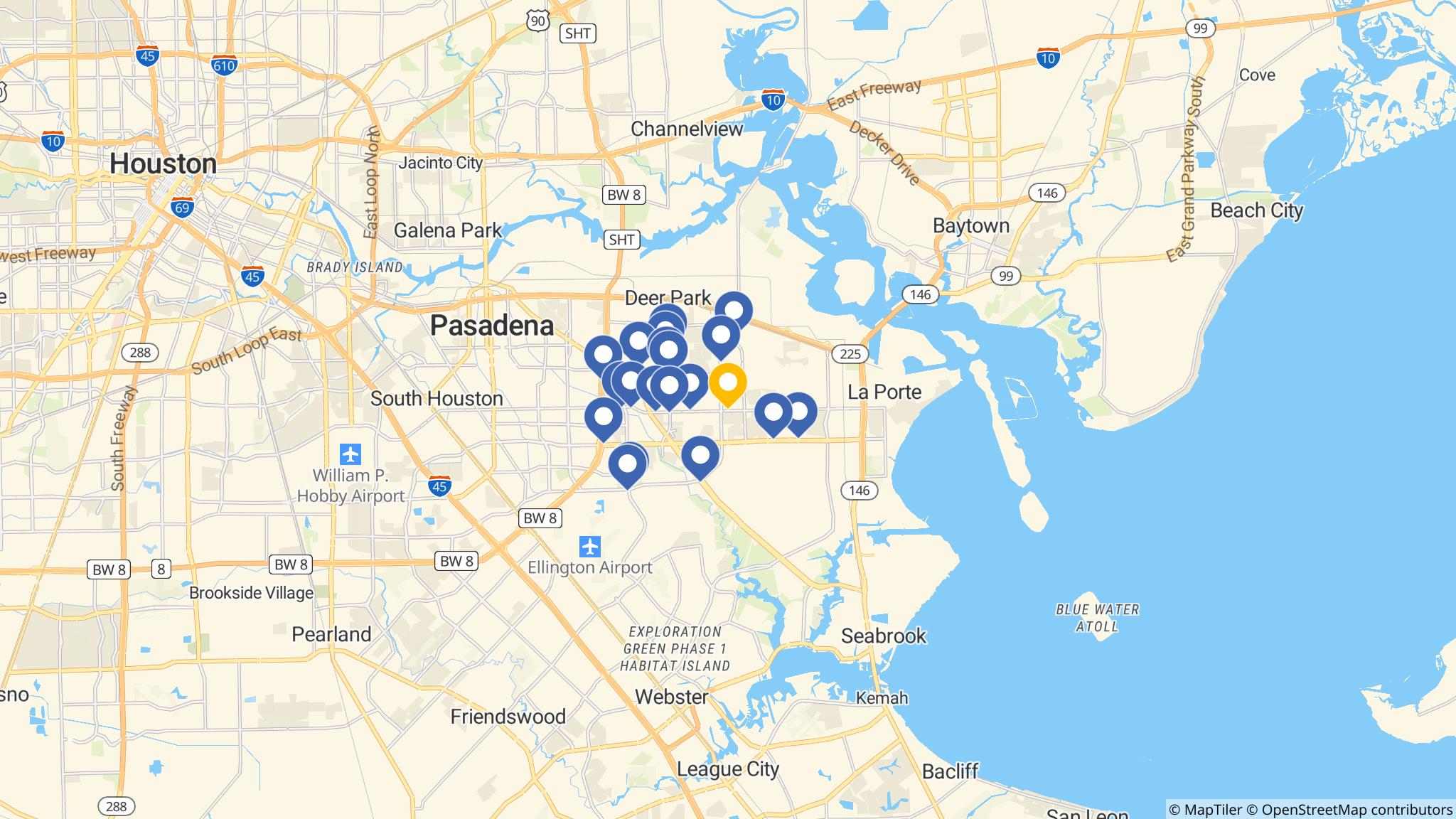 Street map of the ATM area