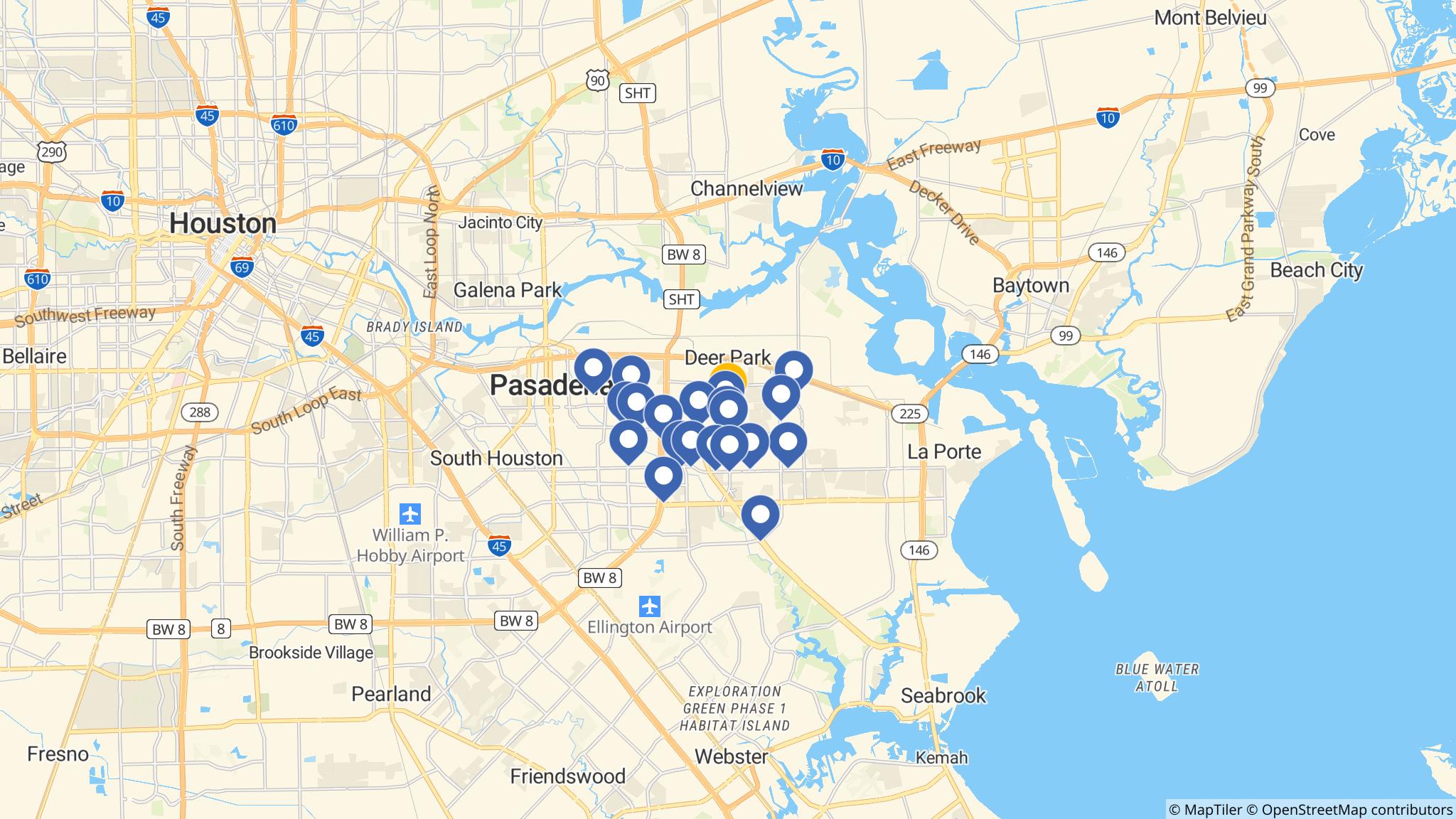 Street map of the ATM area