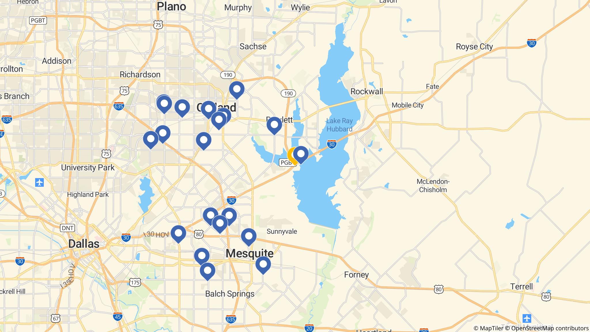 Street map of the ATM area