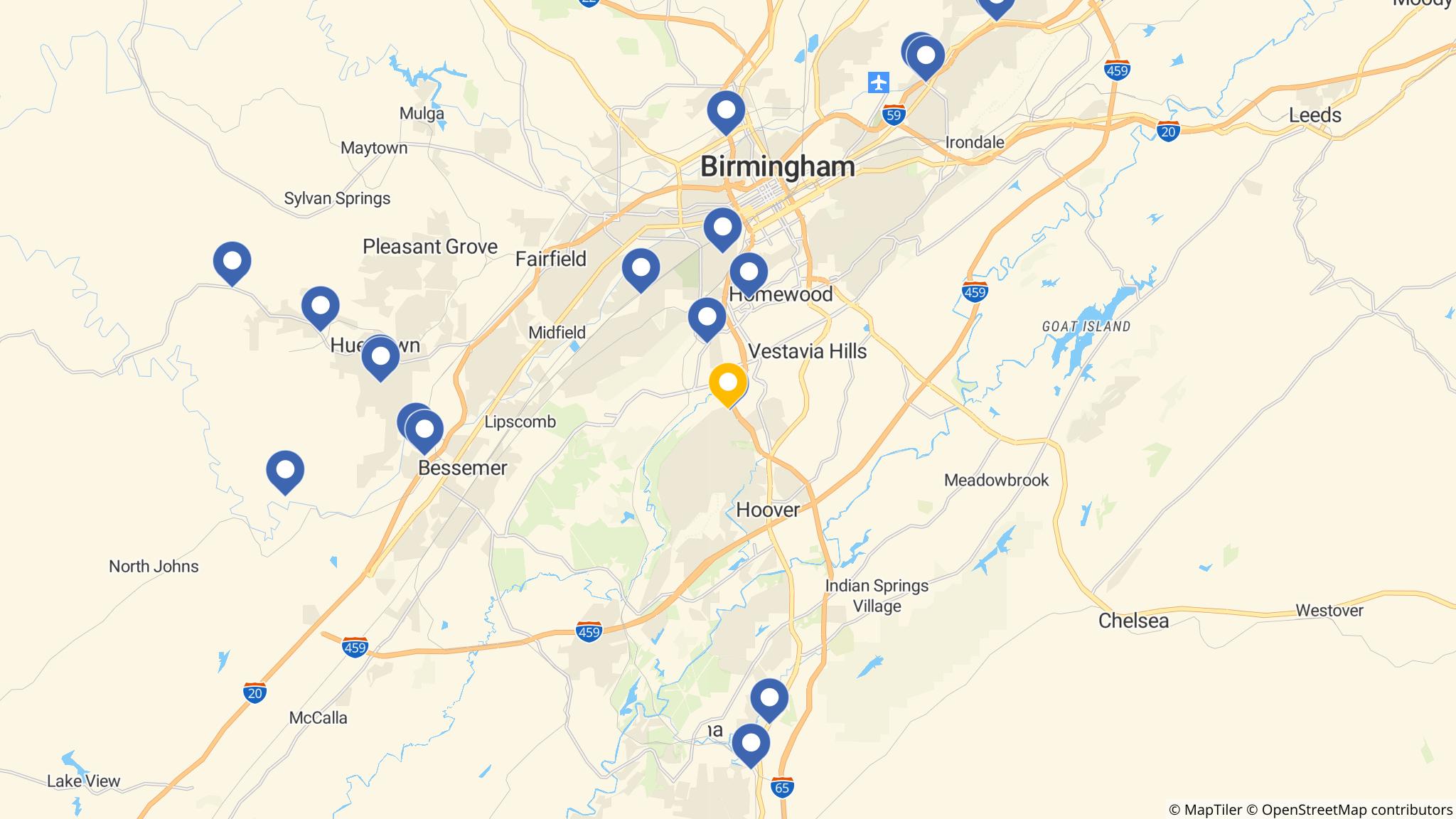 Street map of the ATM area