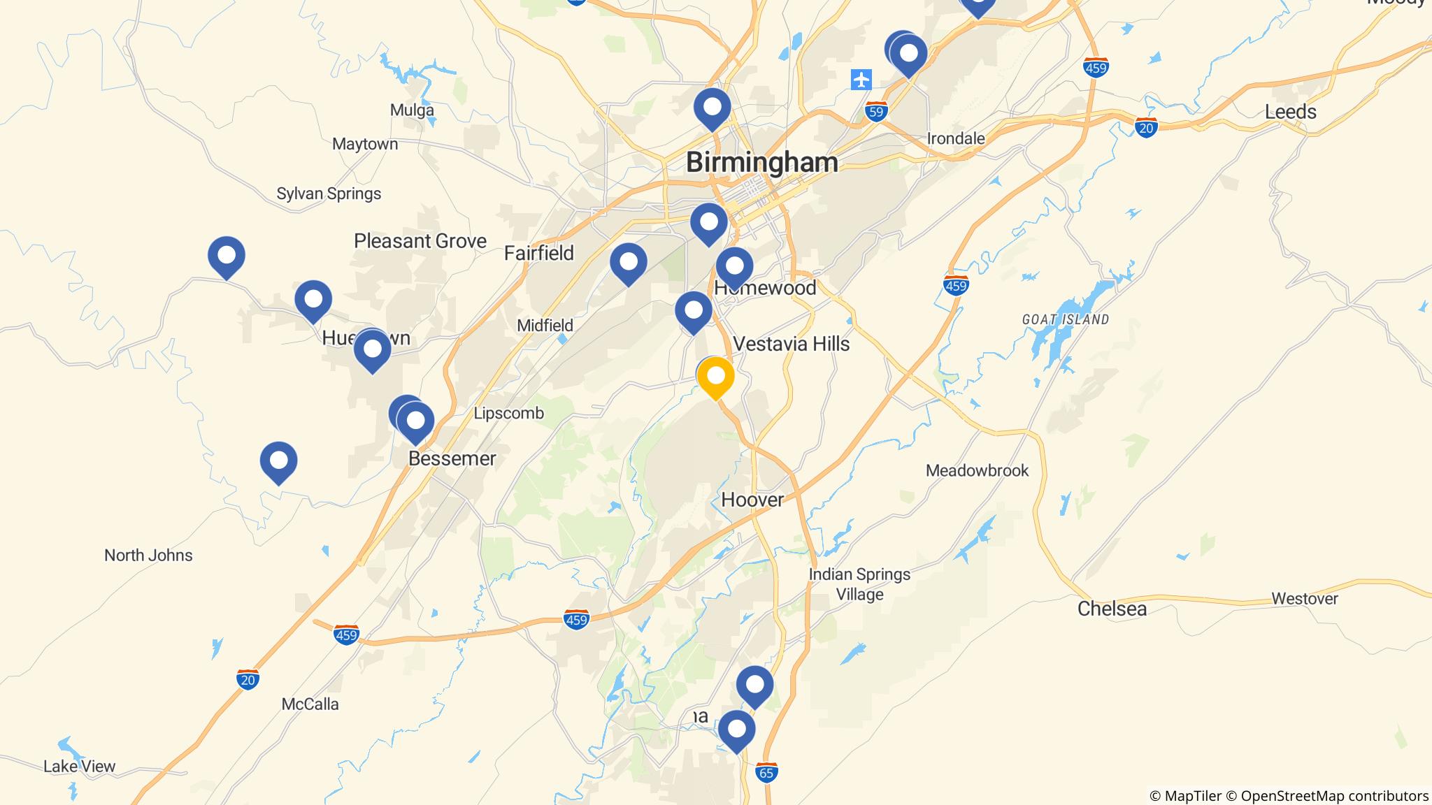 Street map of the ATM area