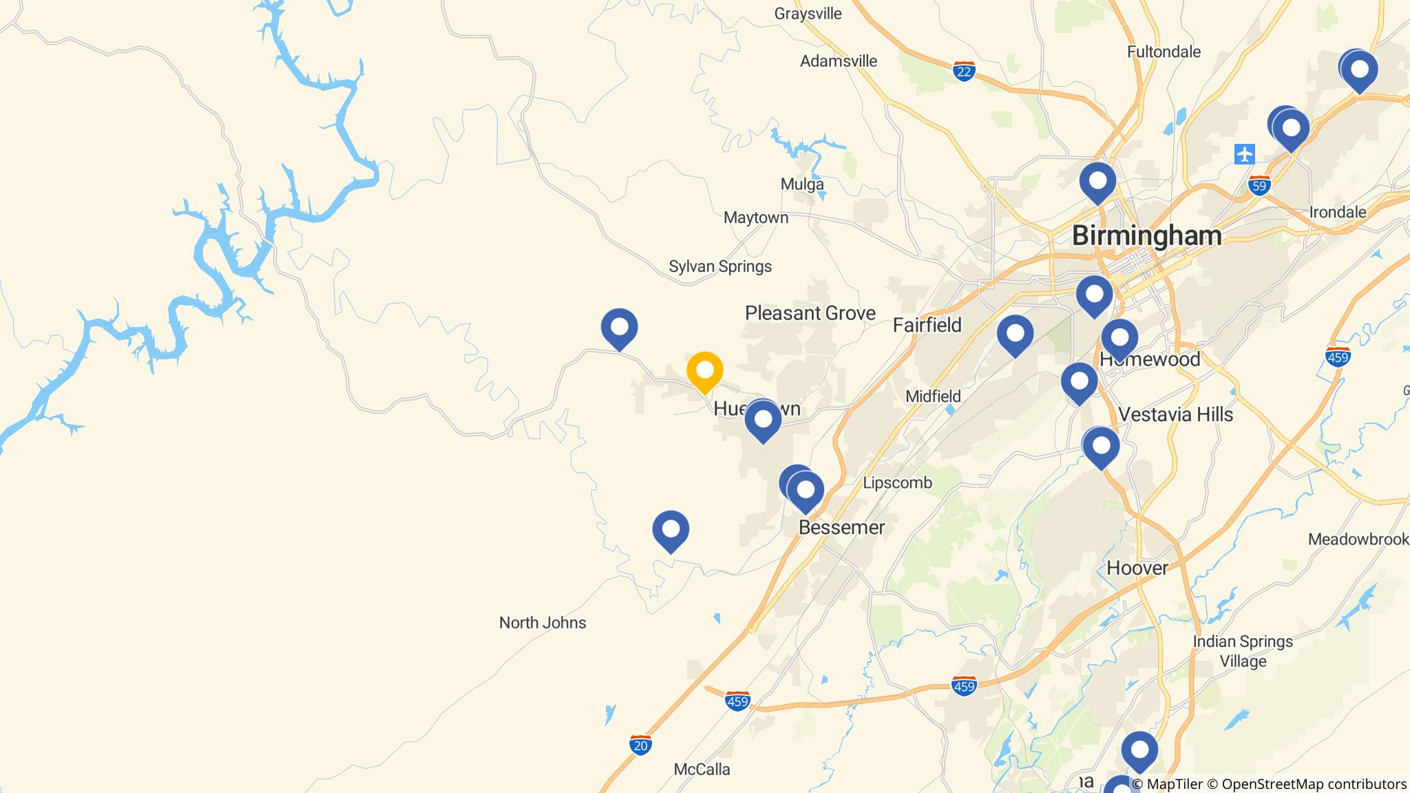 Street map of the ATM area