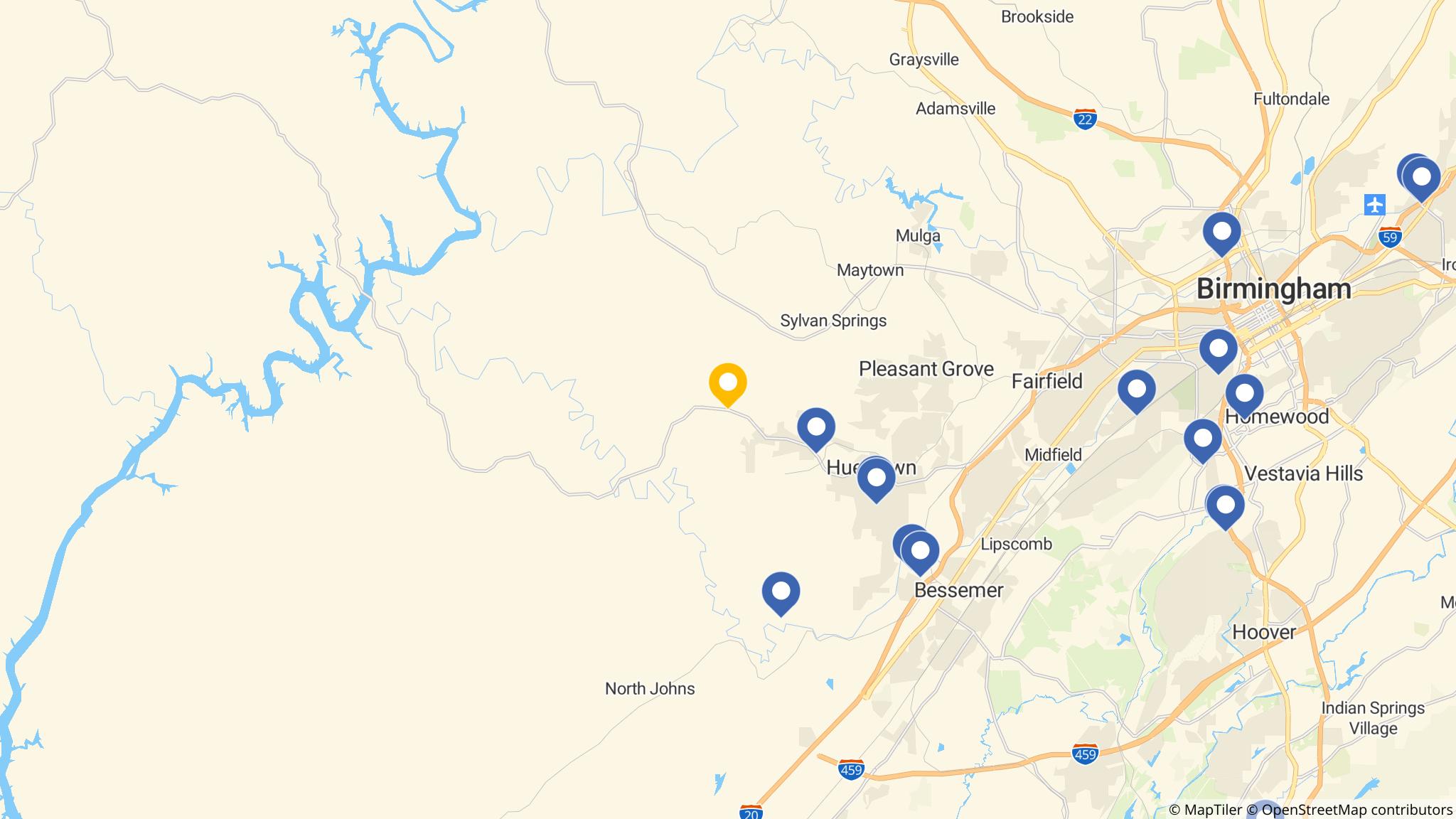 Street map of the ATM area