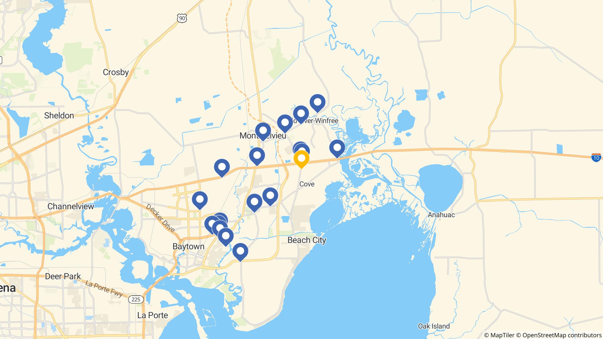Street map of the ATM area