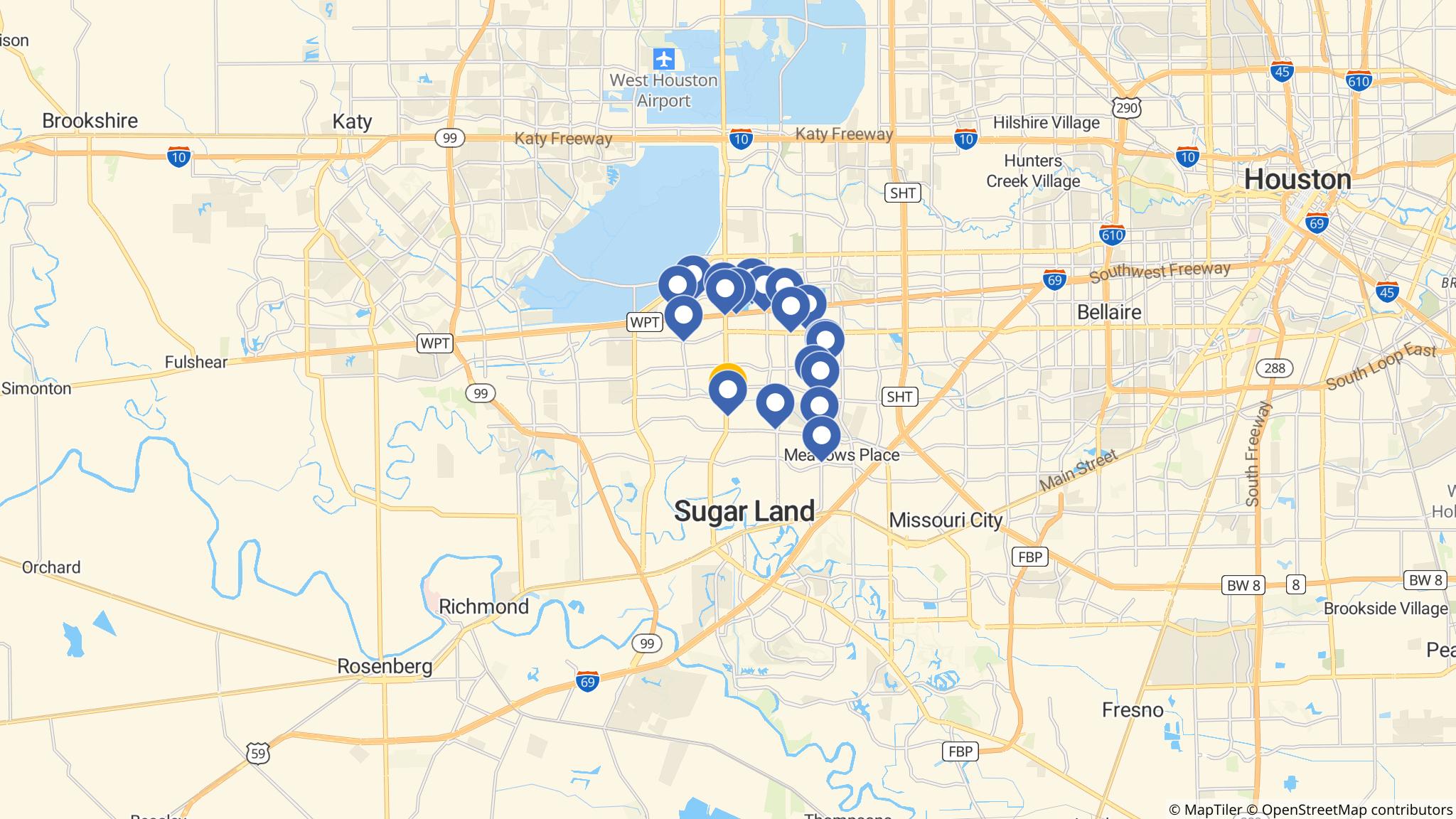 Street map of the ATM area