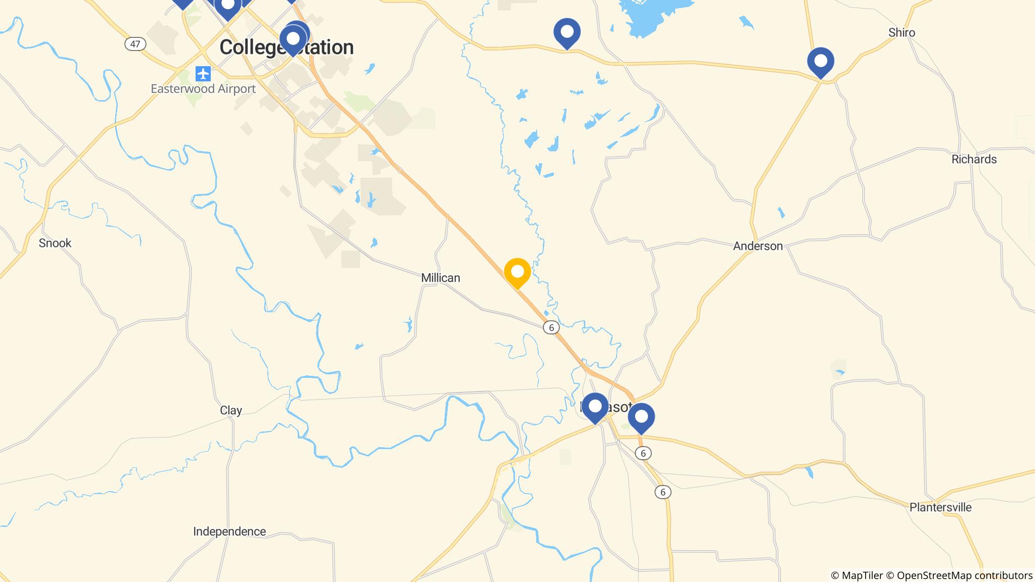 Street map of the ATM area