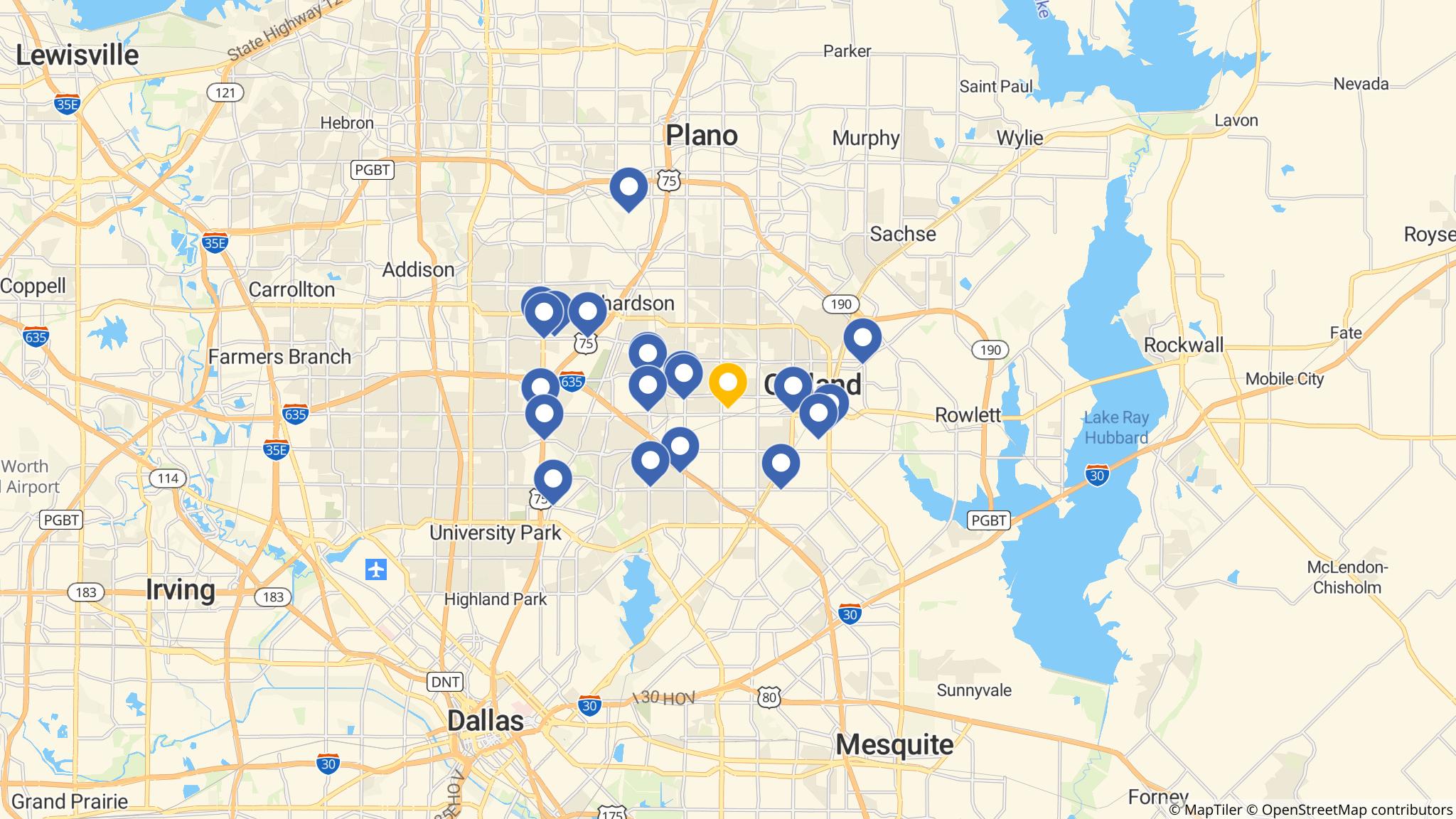 Street map of the ATM area