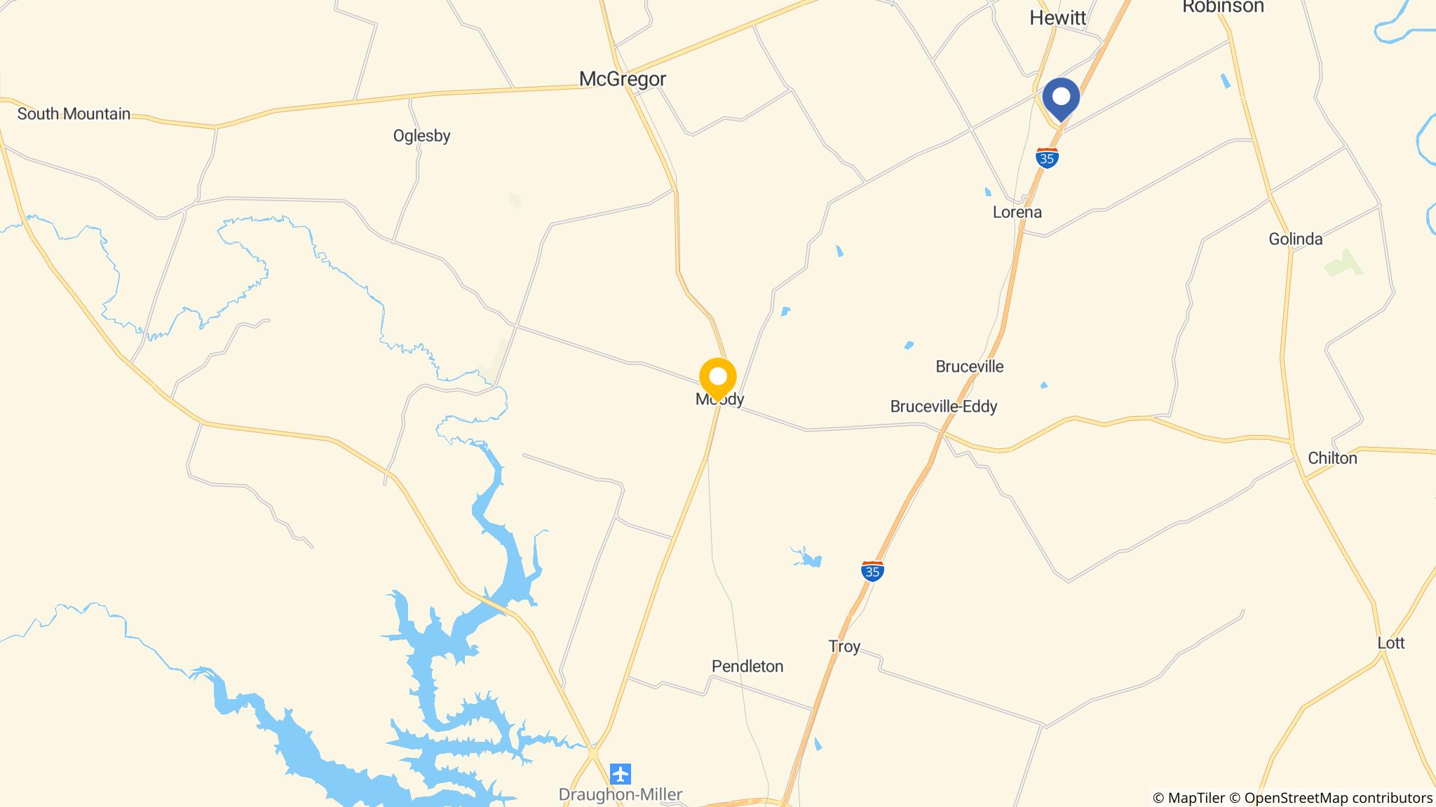 Street map of the ATM area