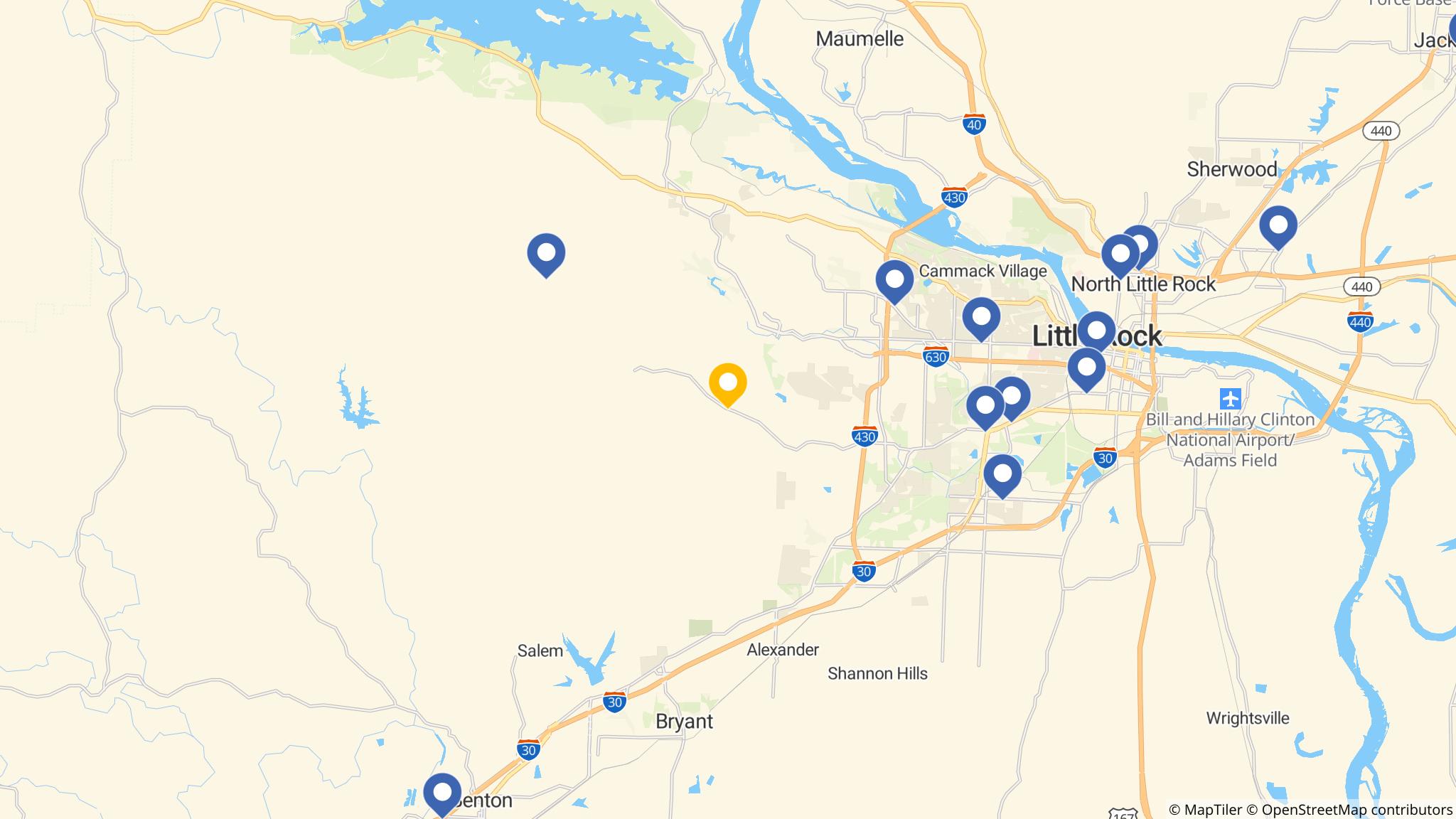 Street map of the ATM area