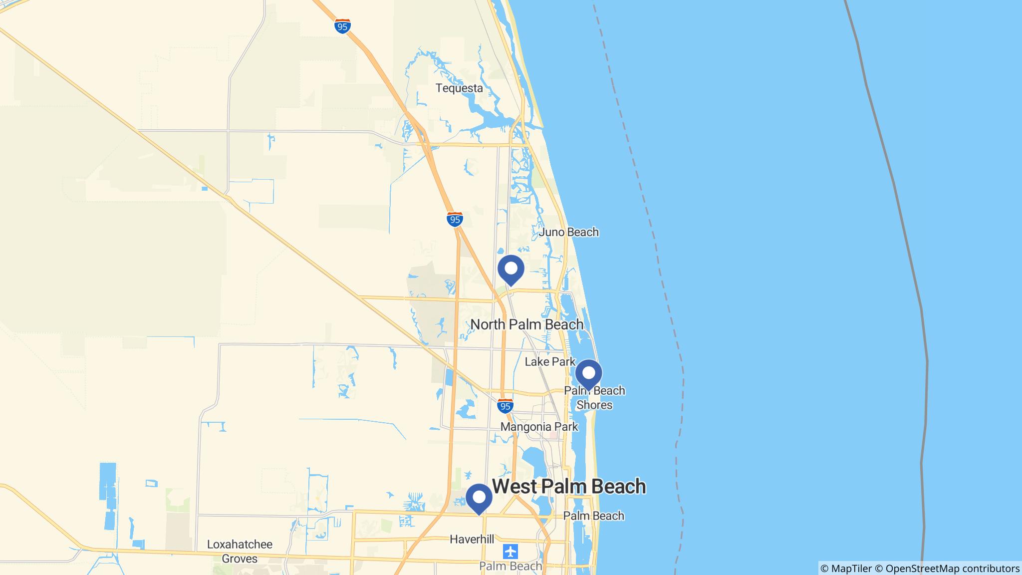 Street map of the ATM area