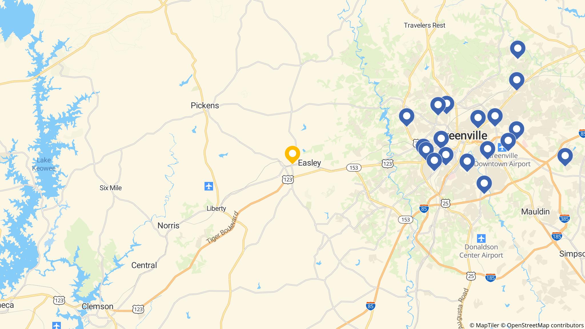 Street map of the ATM area