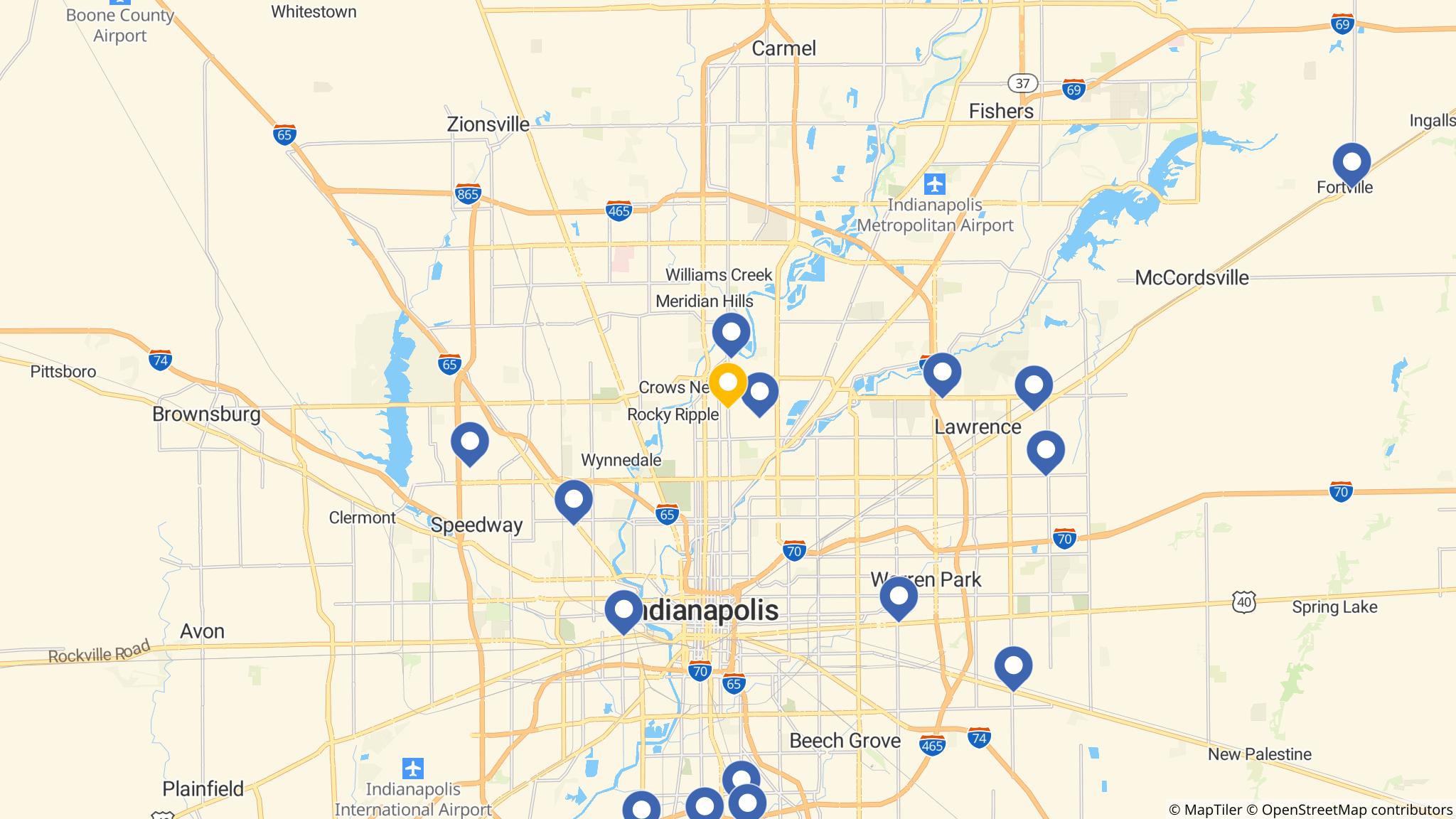 Street map of the ATM area