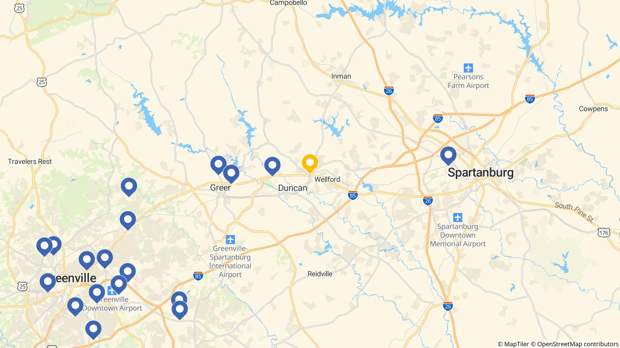 Street map of the ATM area