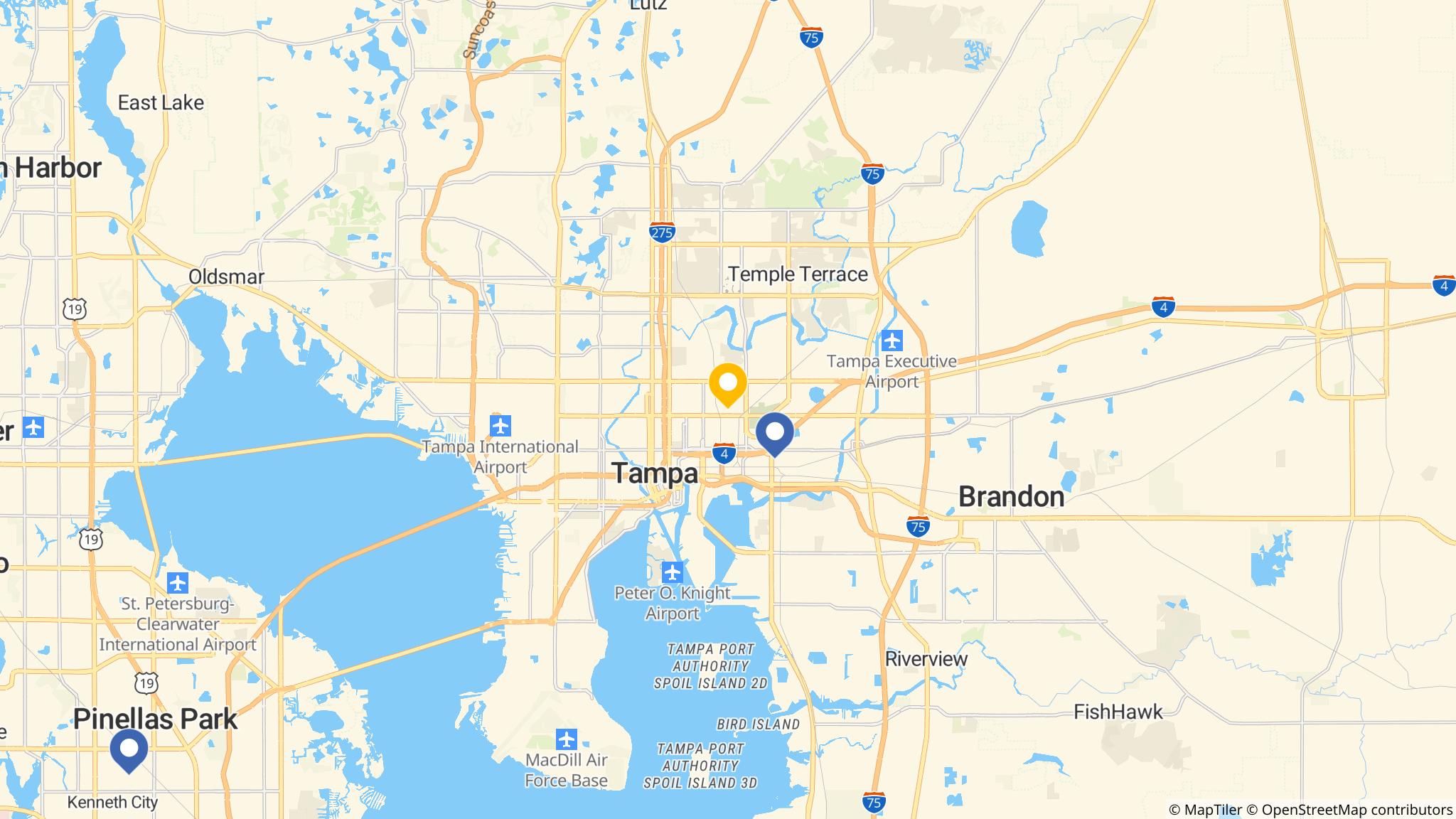 Street map of the ATM area