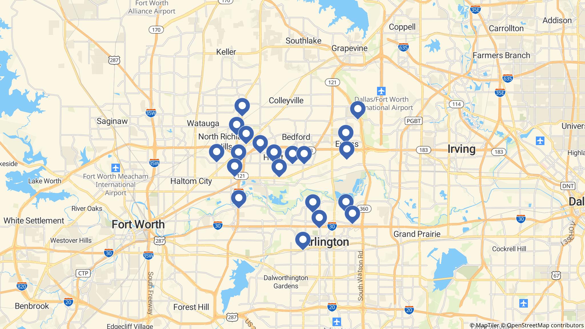 Street map of the ATM area