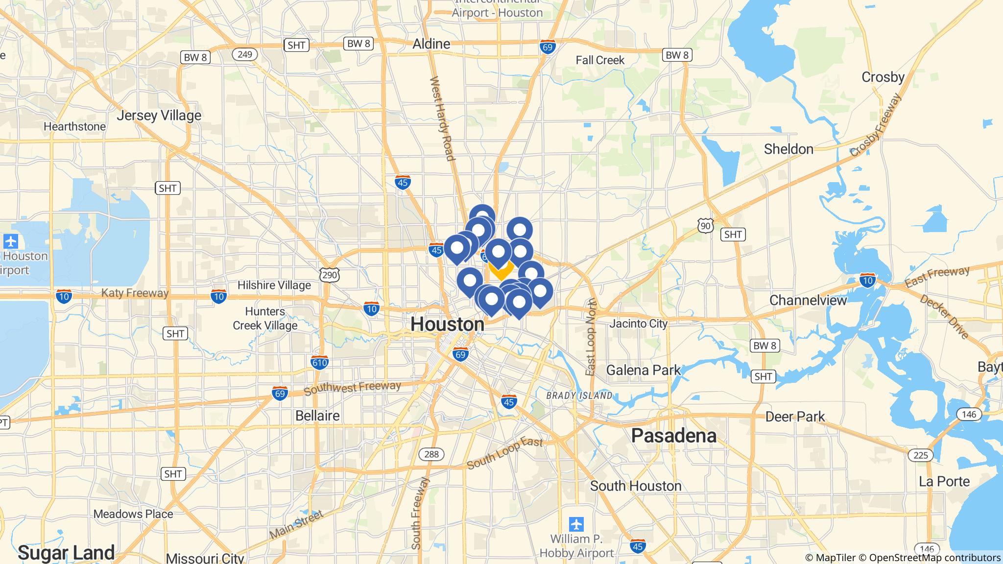 Street map of the ATM area