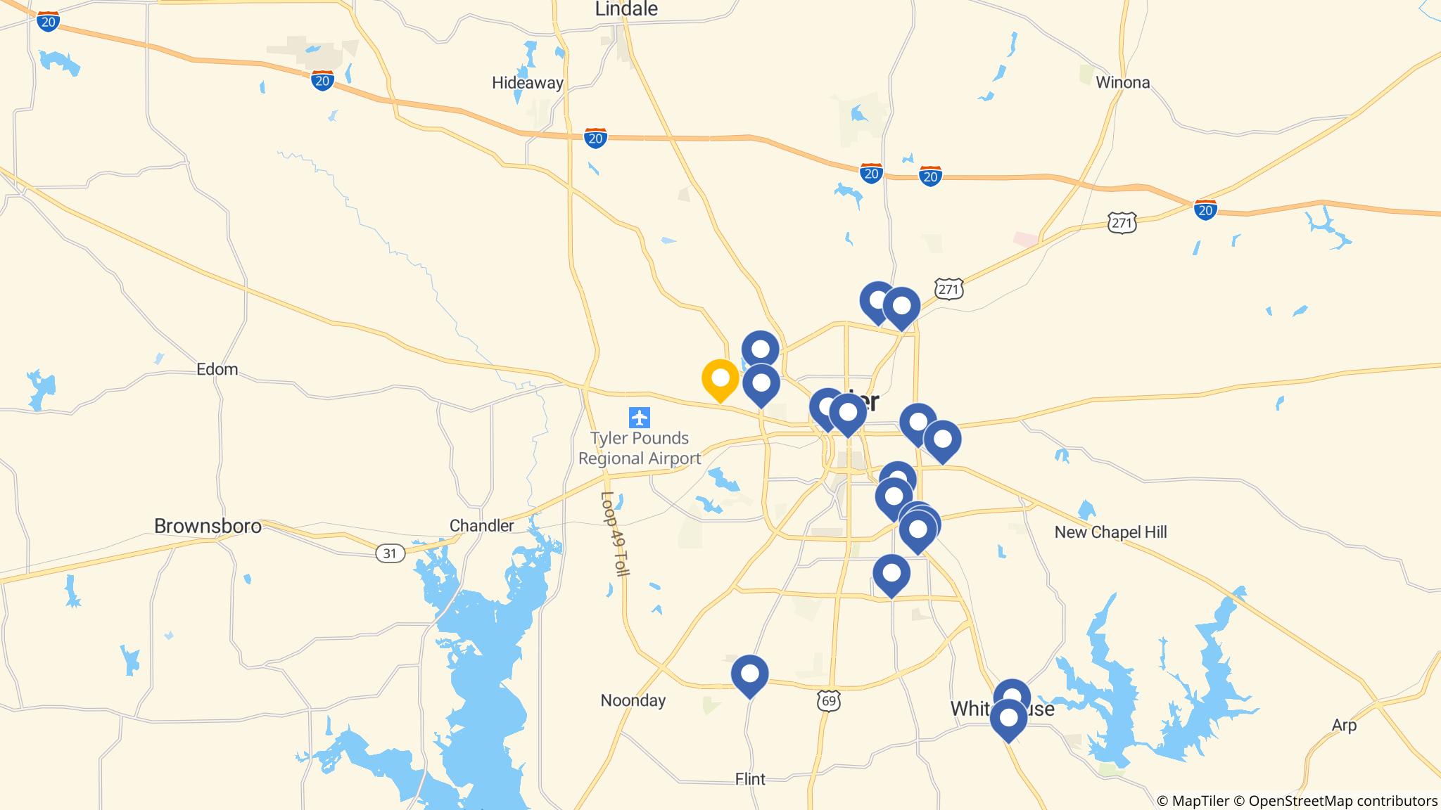 Street map of the ATM area