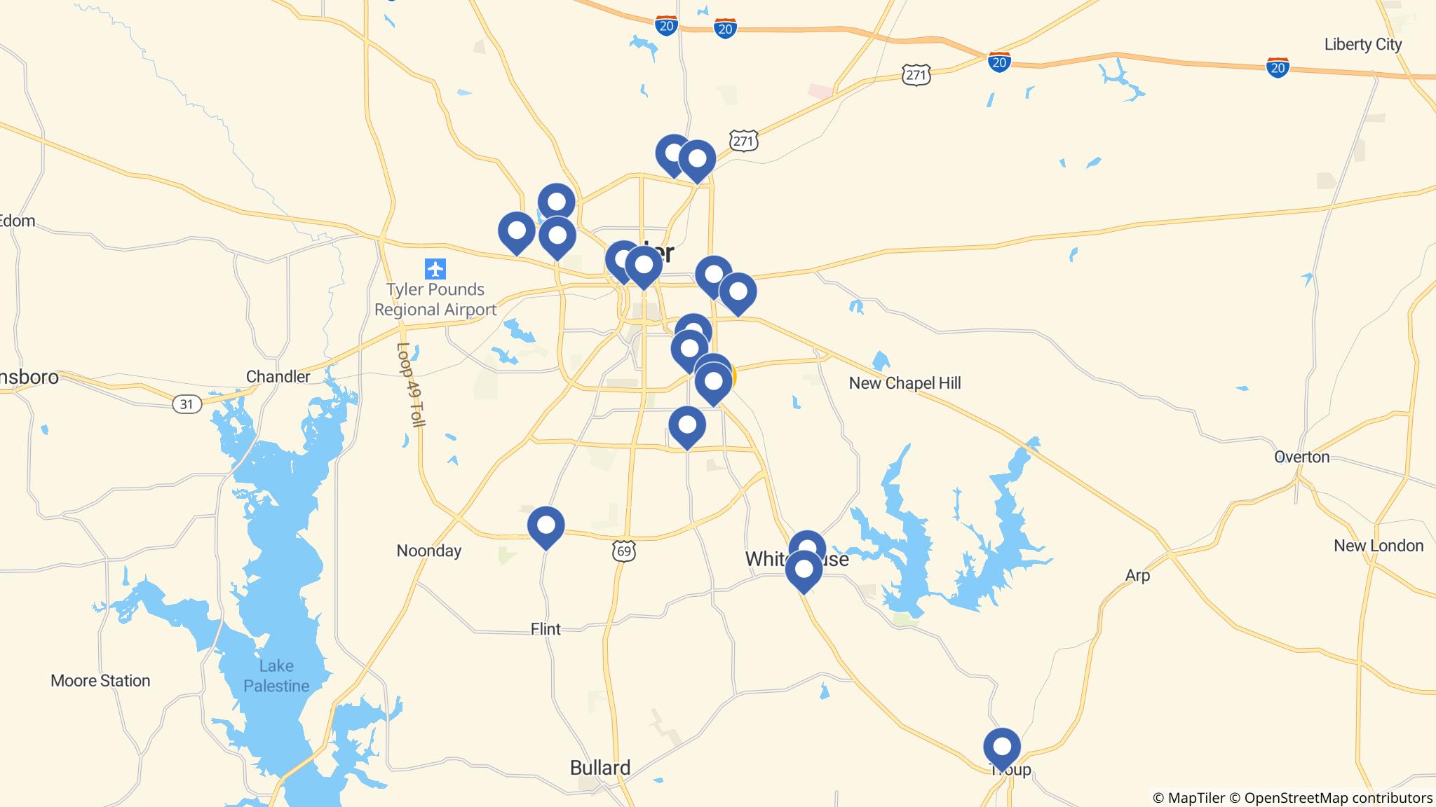 Street map of the ATM area