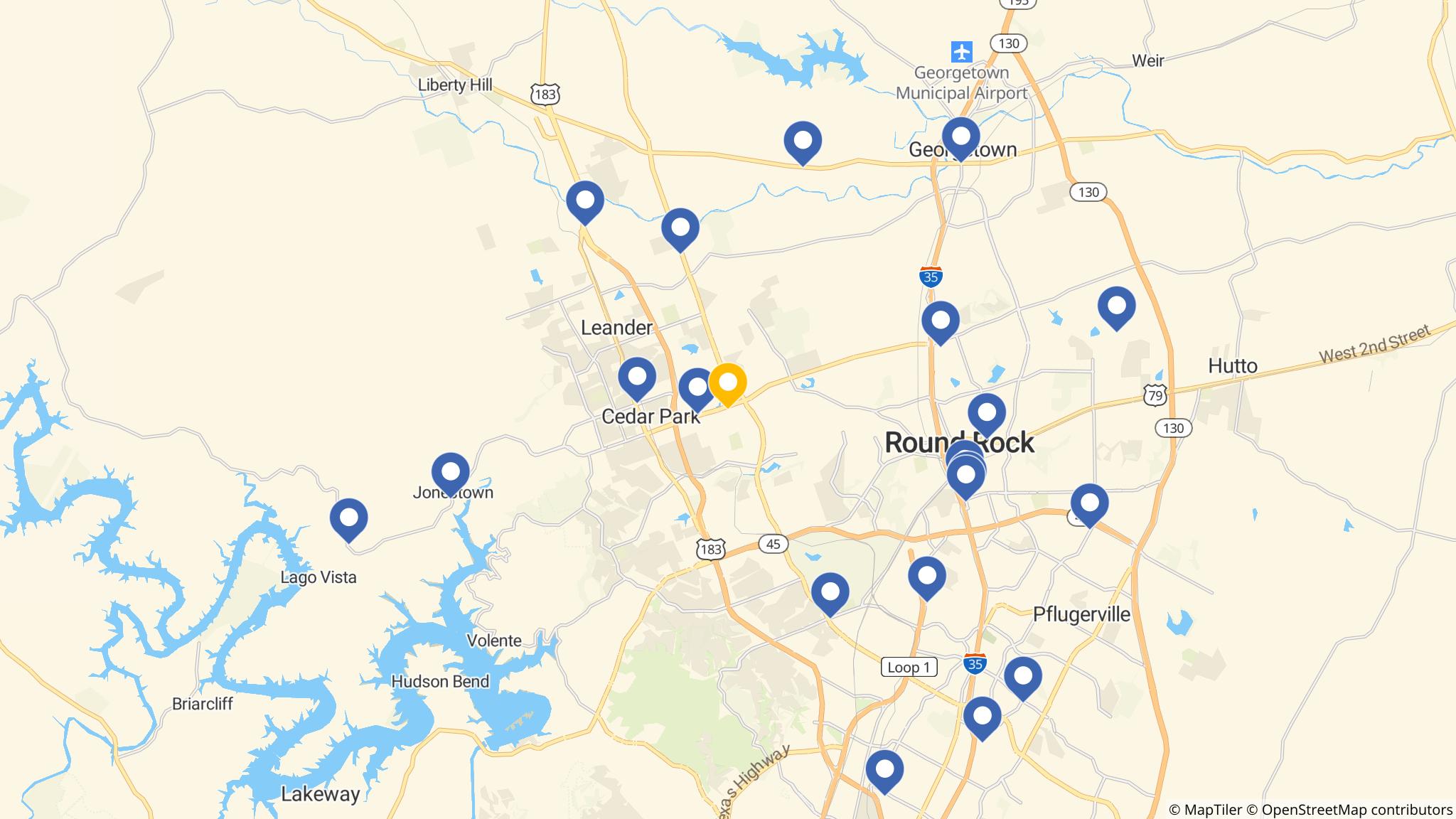 Street map of the ATM area