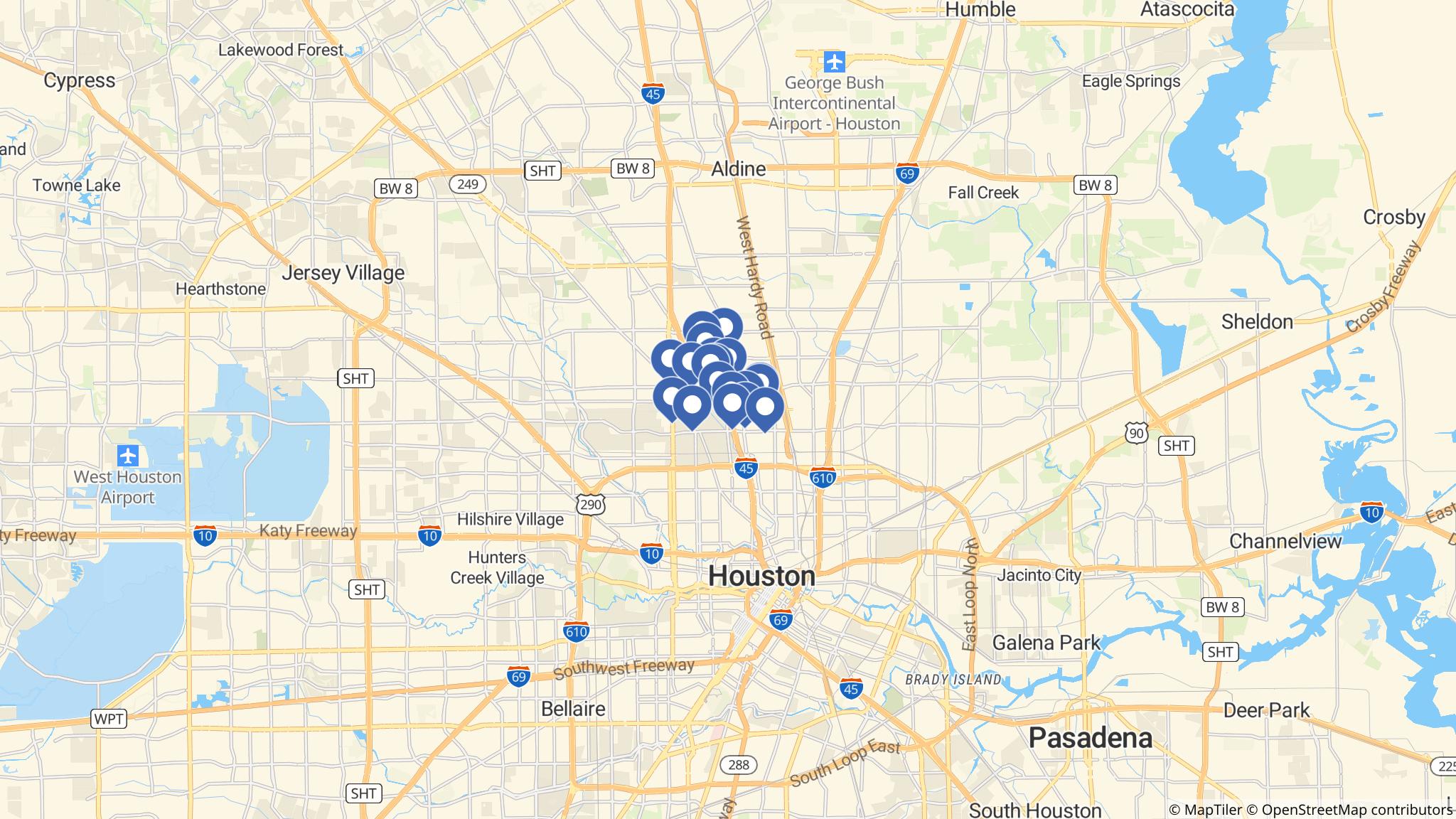 Street map of the ATM area