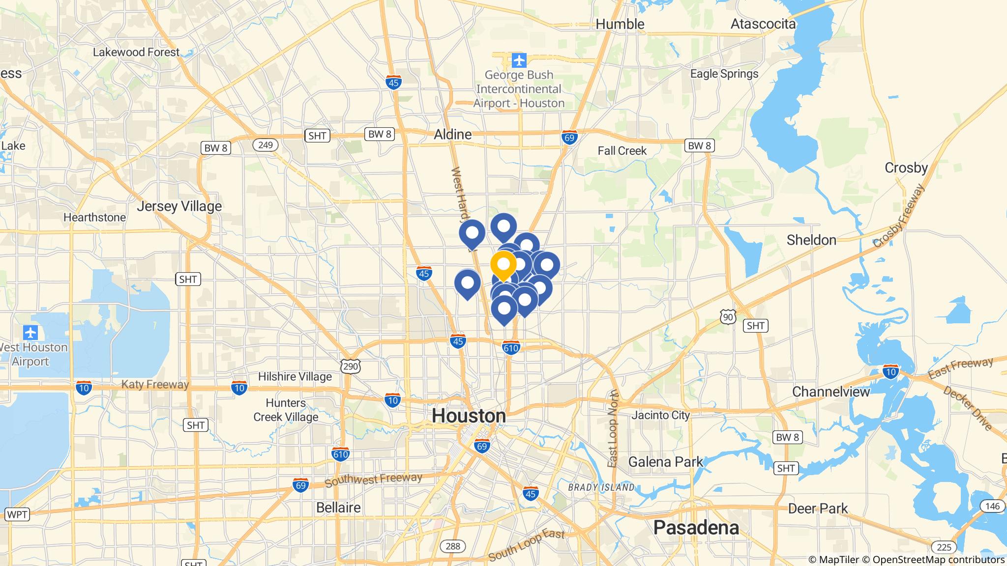 Street map of the ATM area