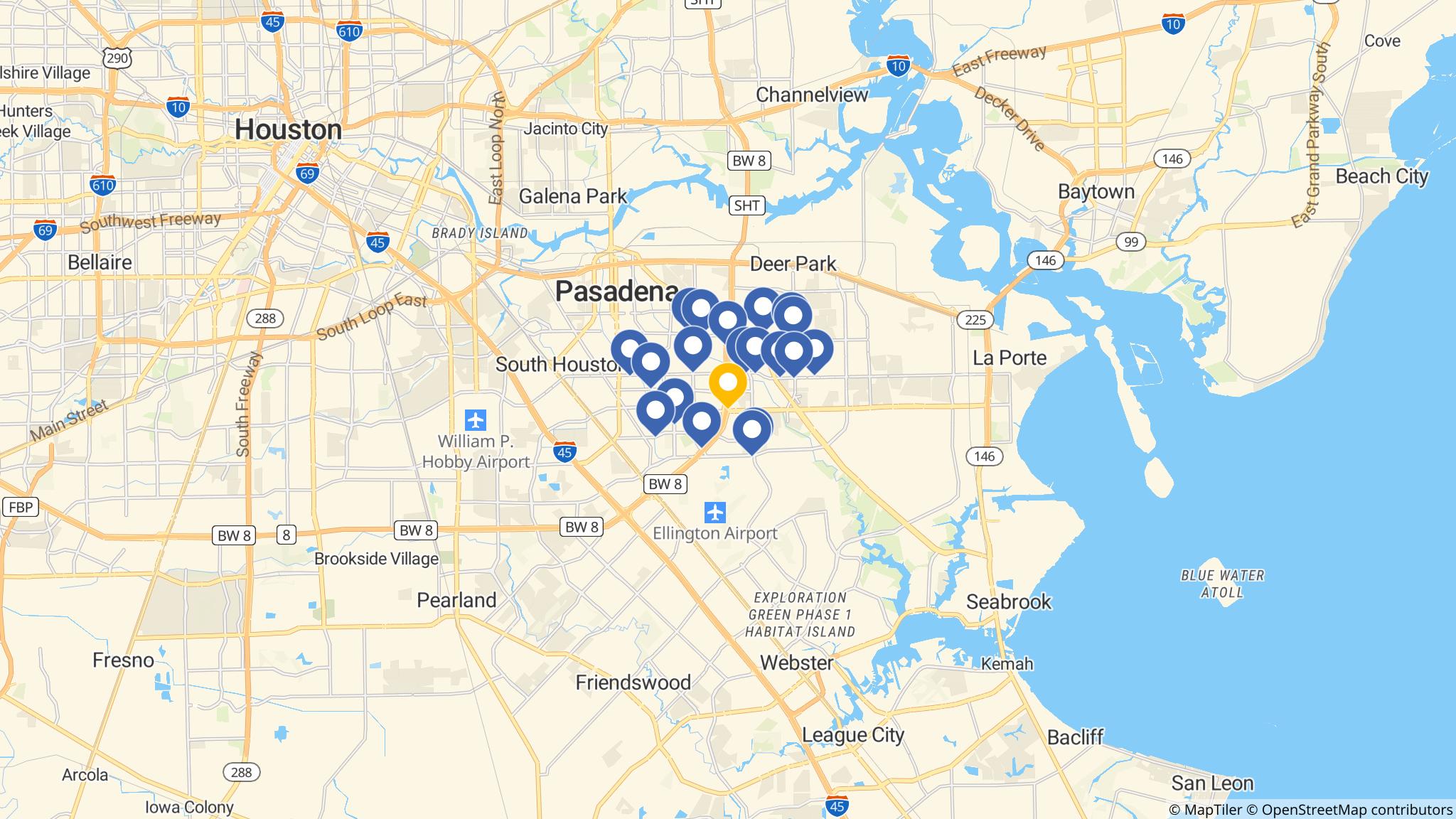 Street map of the ATM area