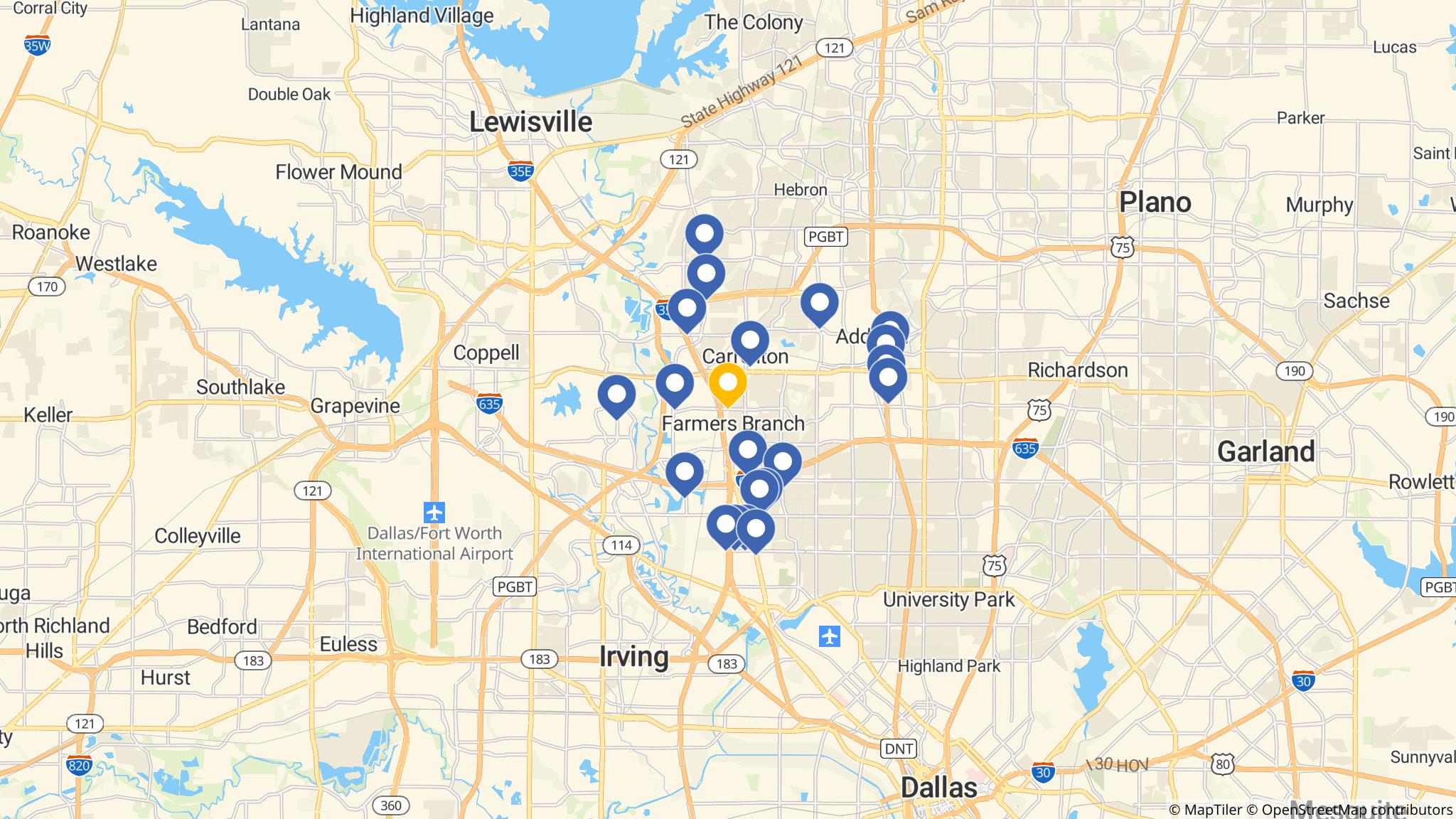 Street map of the ATM area