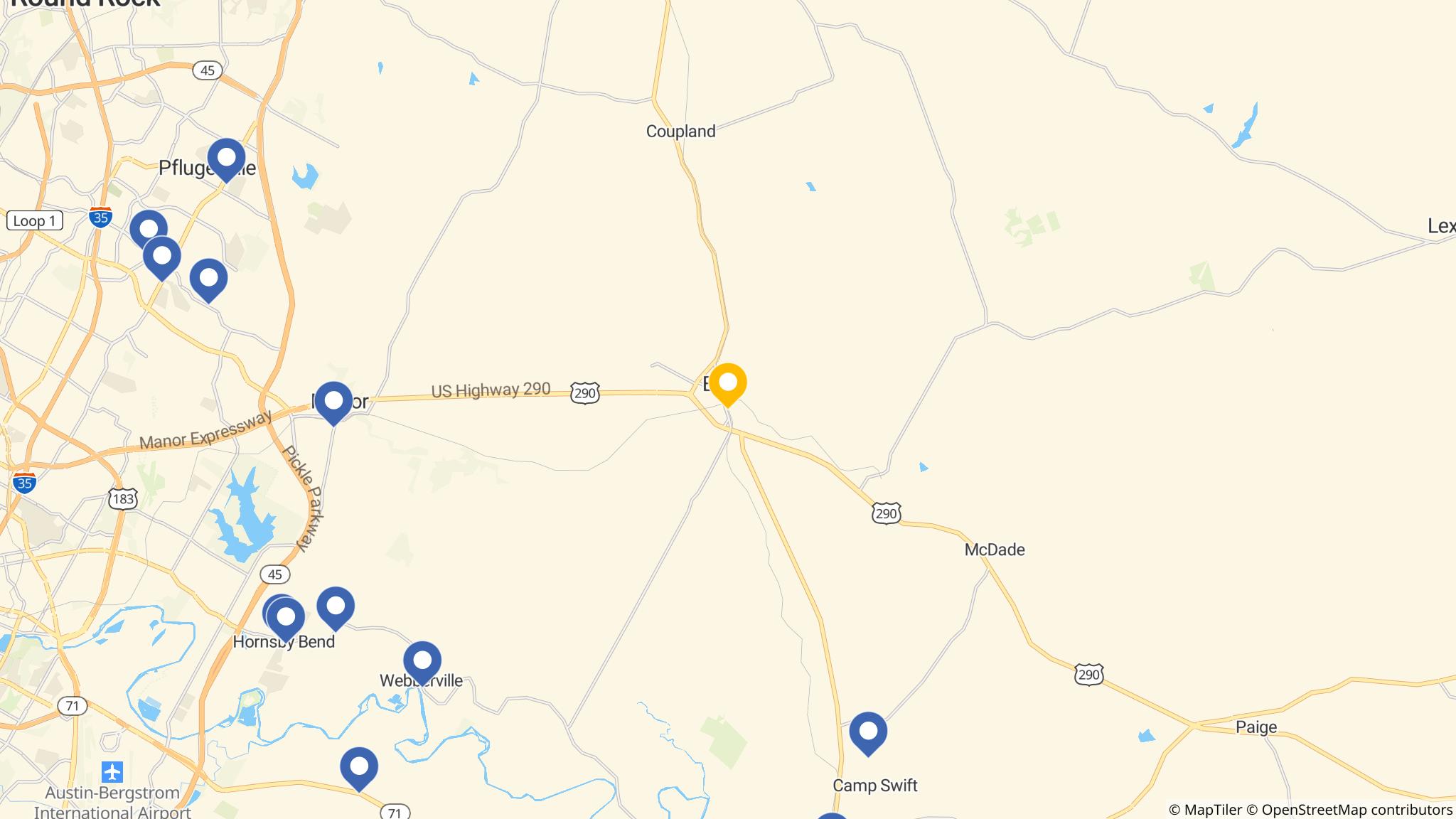 Street map of the ATM area