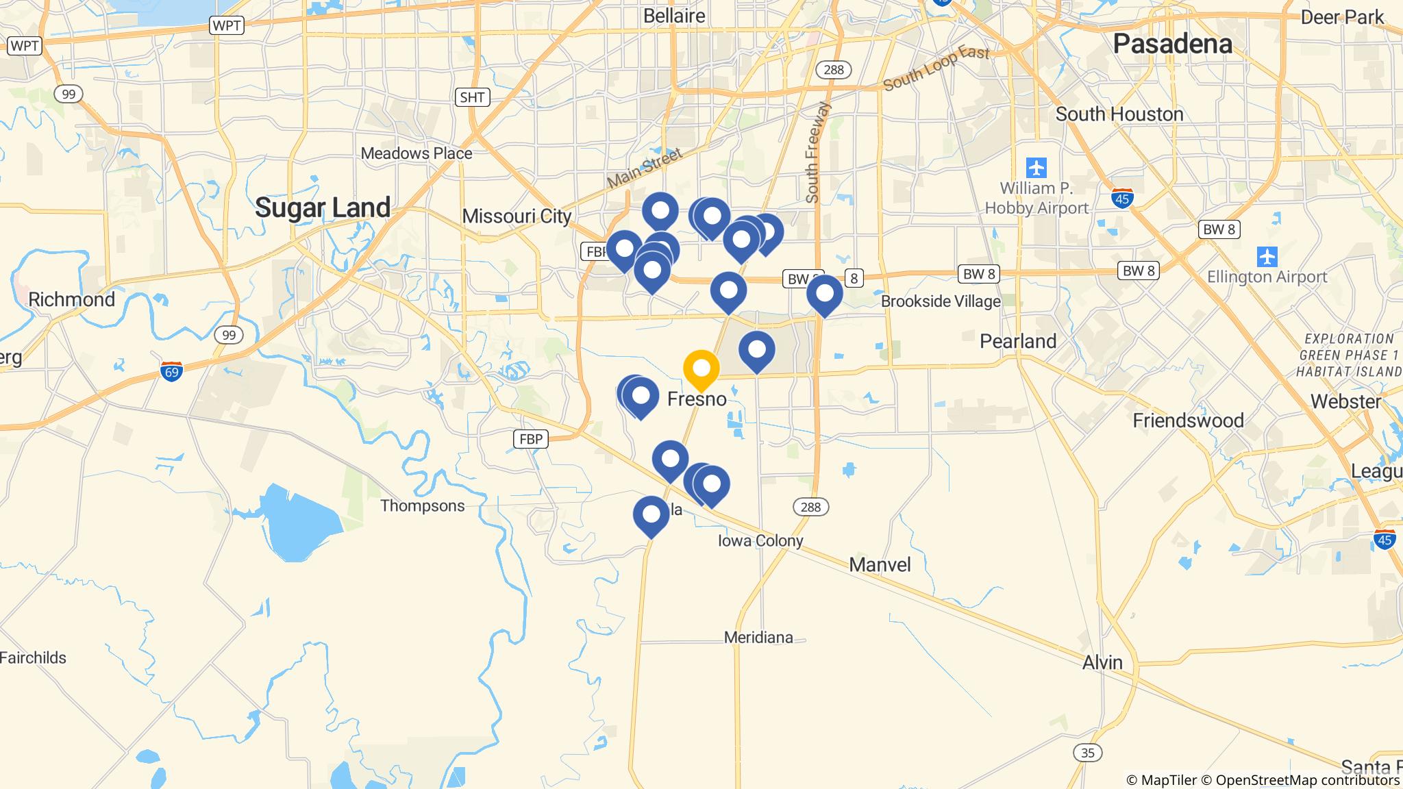 Street map of the ATM area