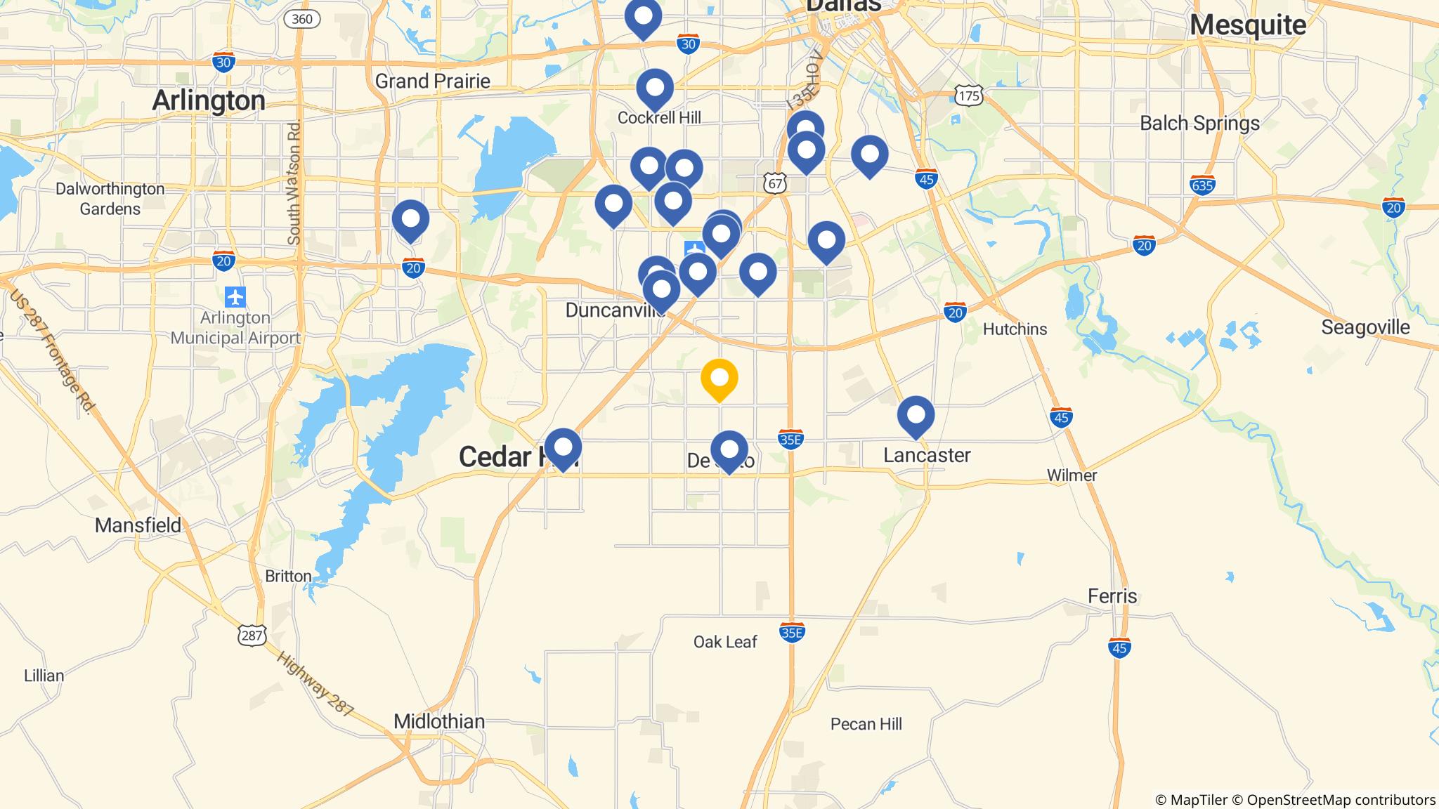 Street map of the ATM area
