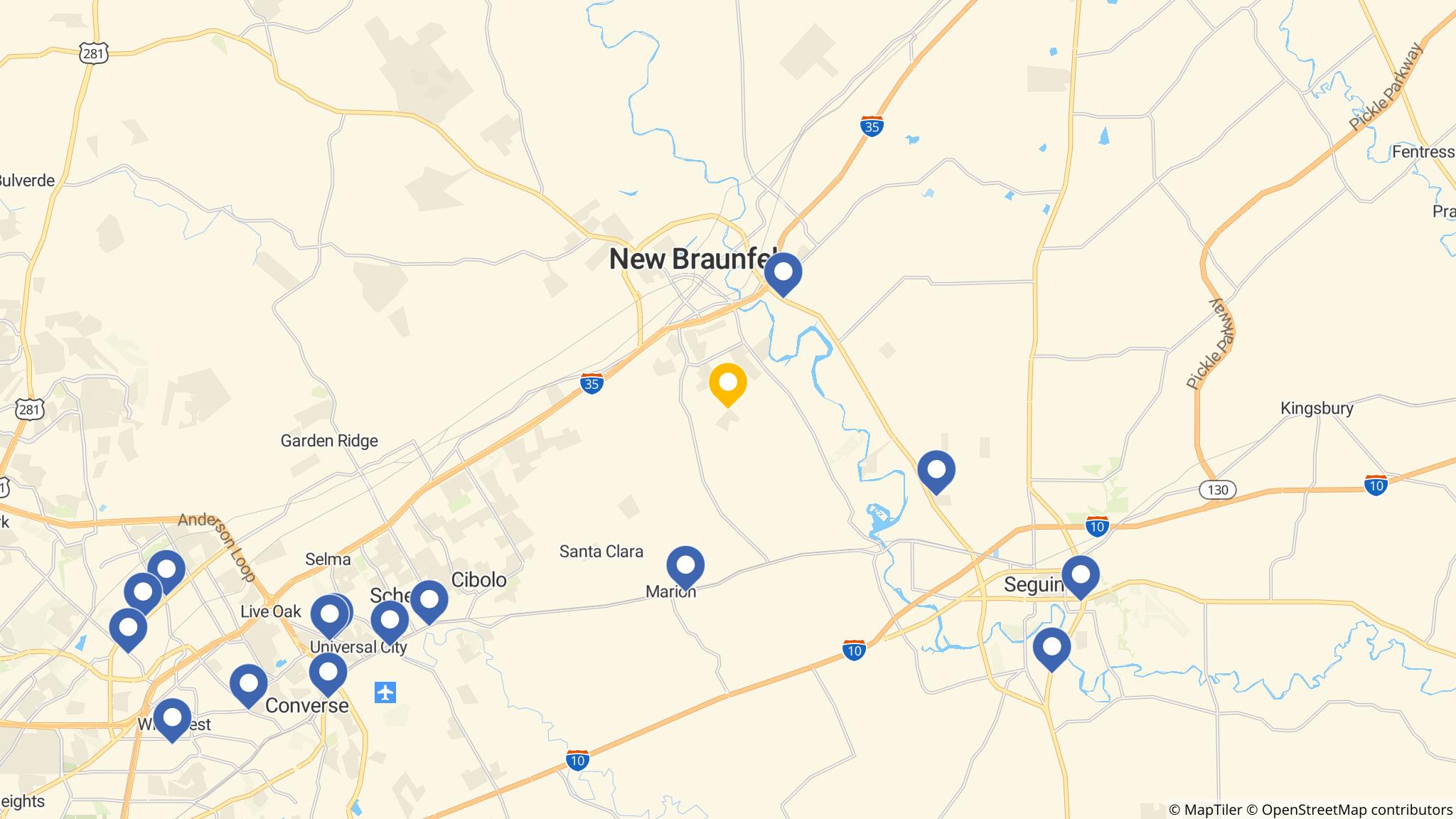 Street map of the ATM area