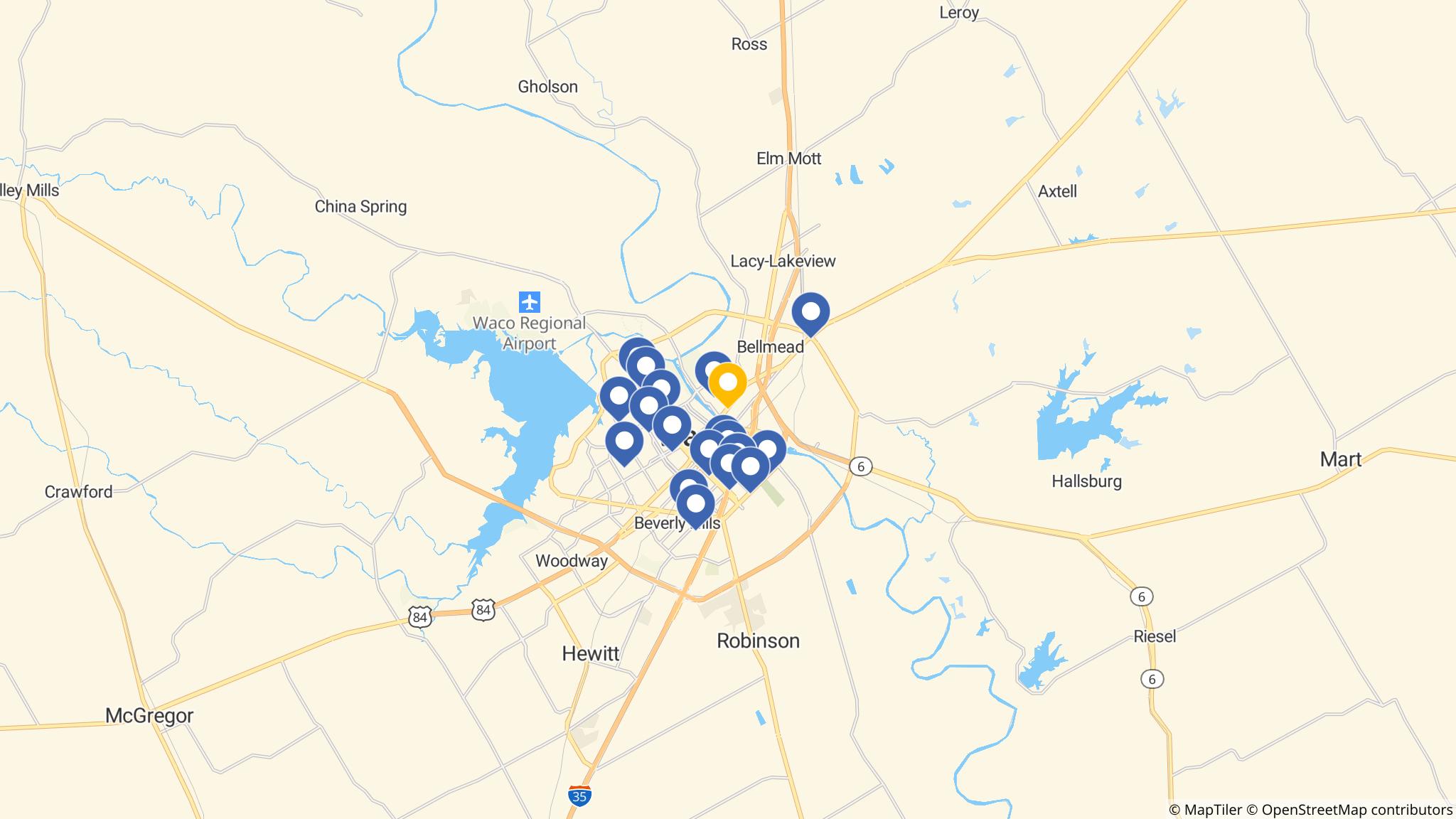 Street map of the ATM area