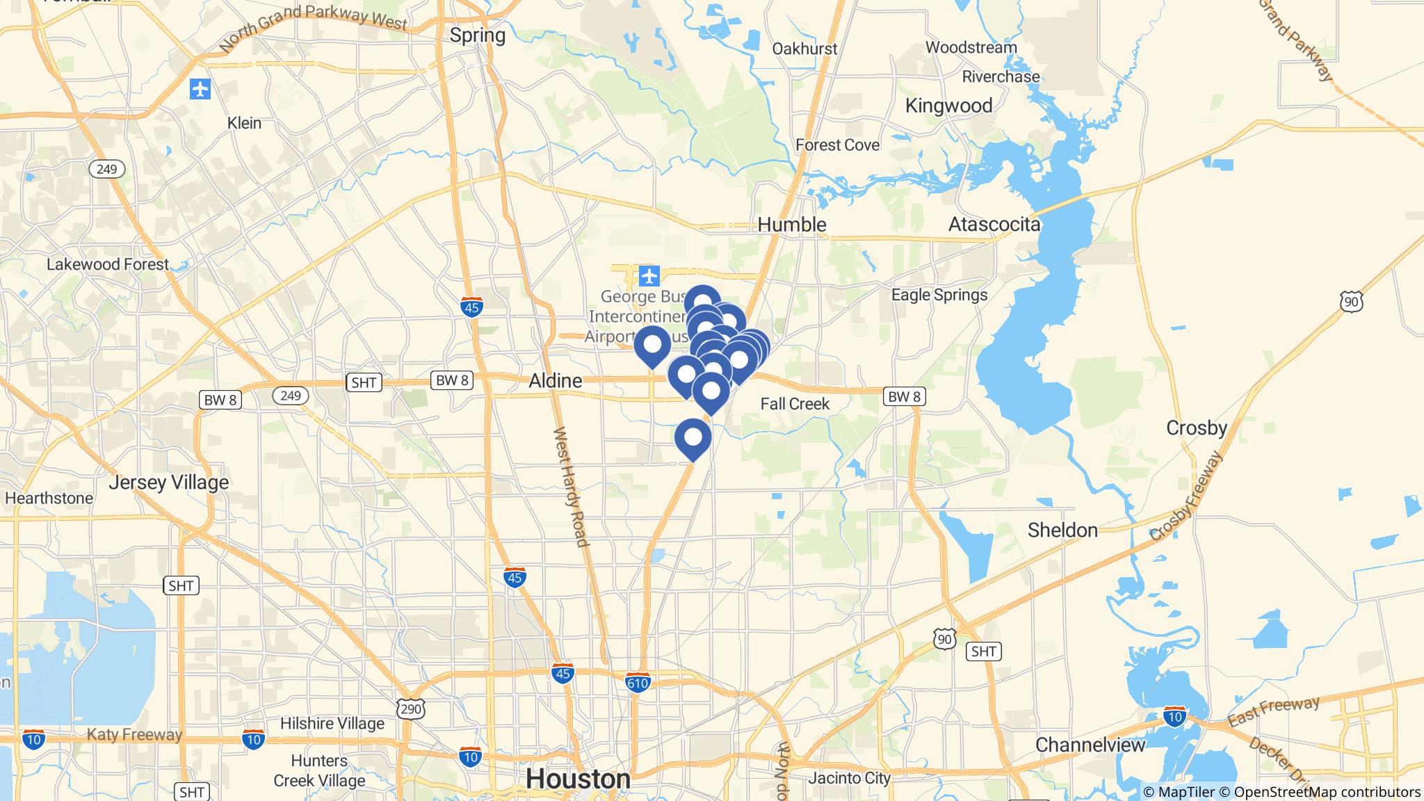 Street map of the ATM area