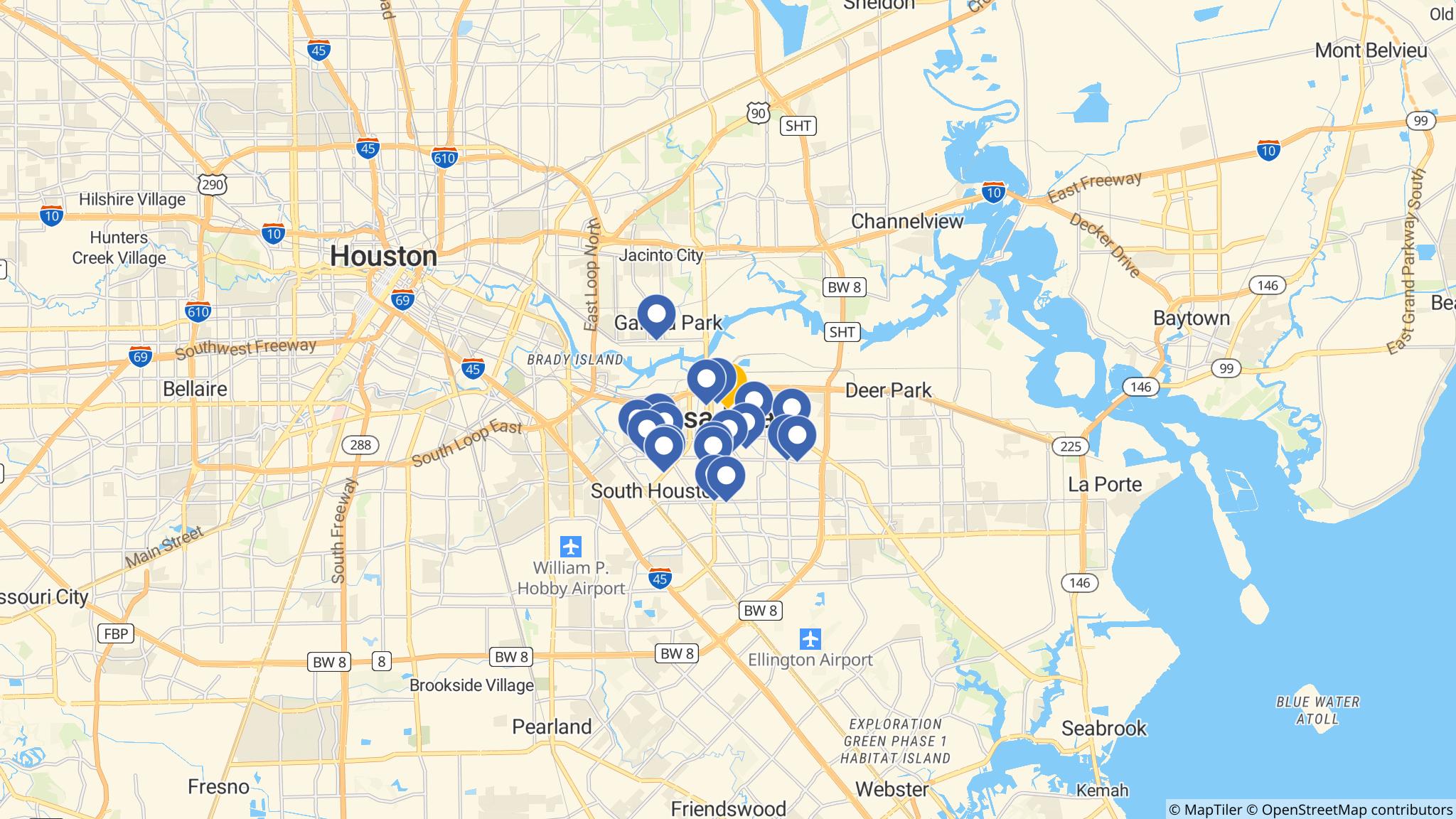 Street map of the ATM area