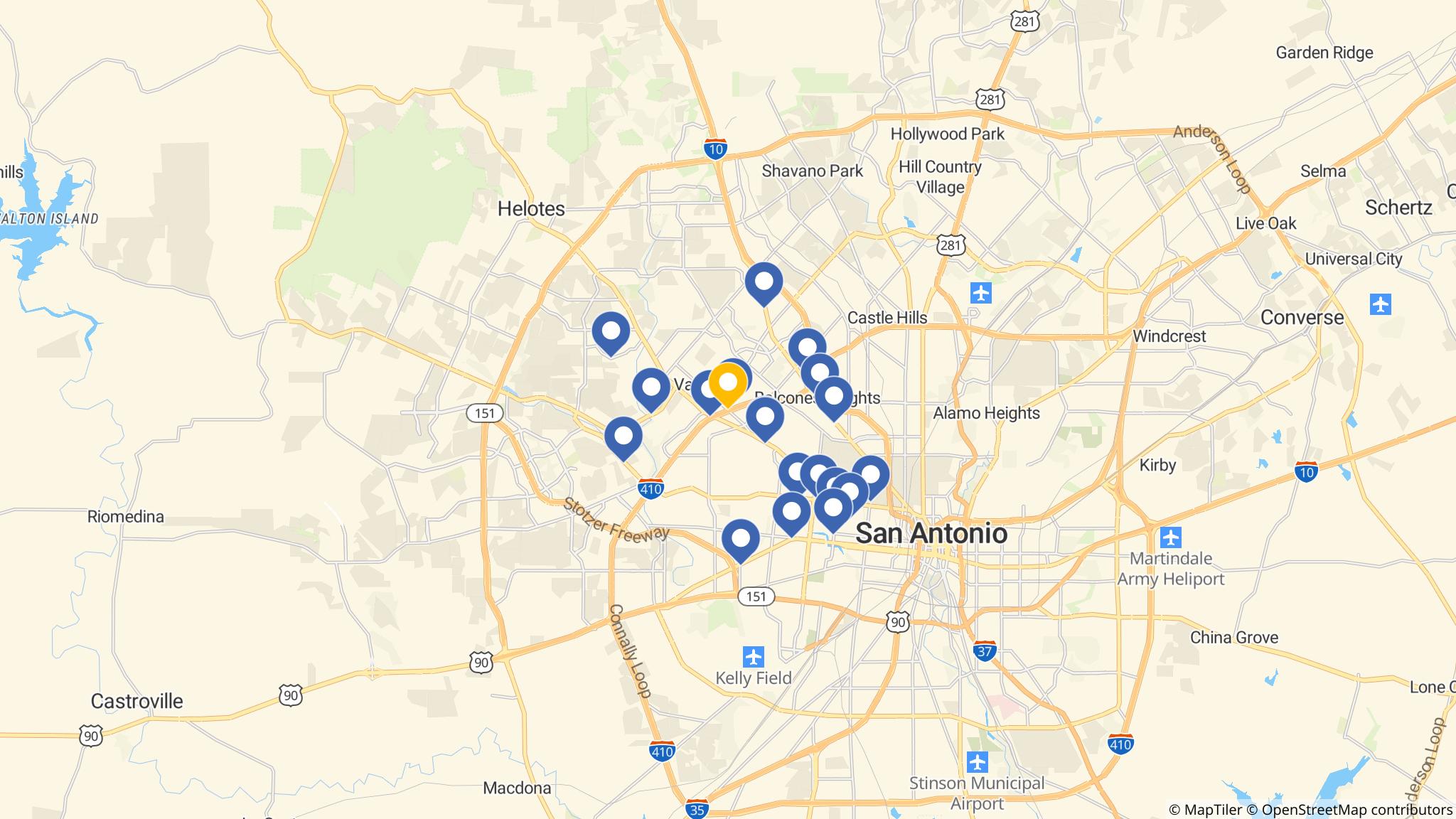 Street map of the ATM area
