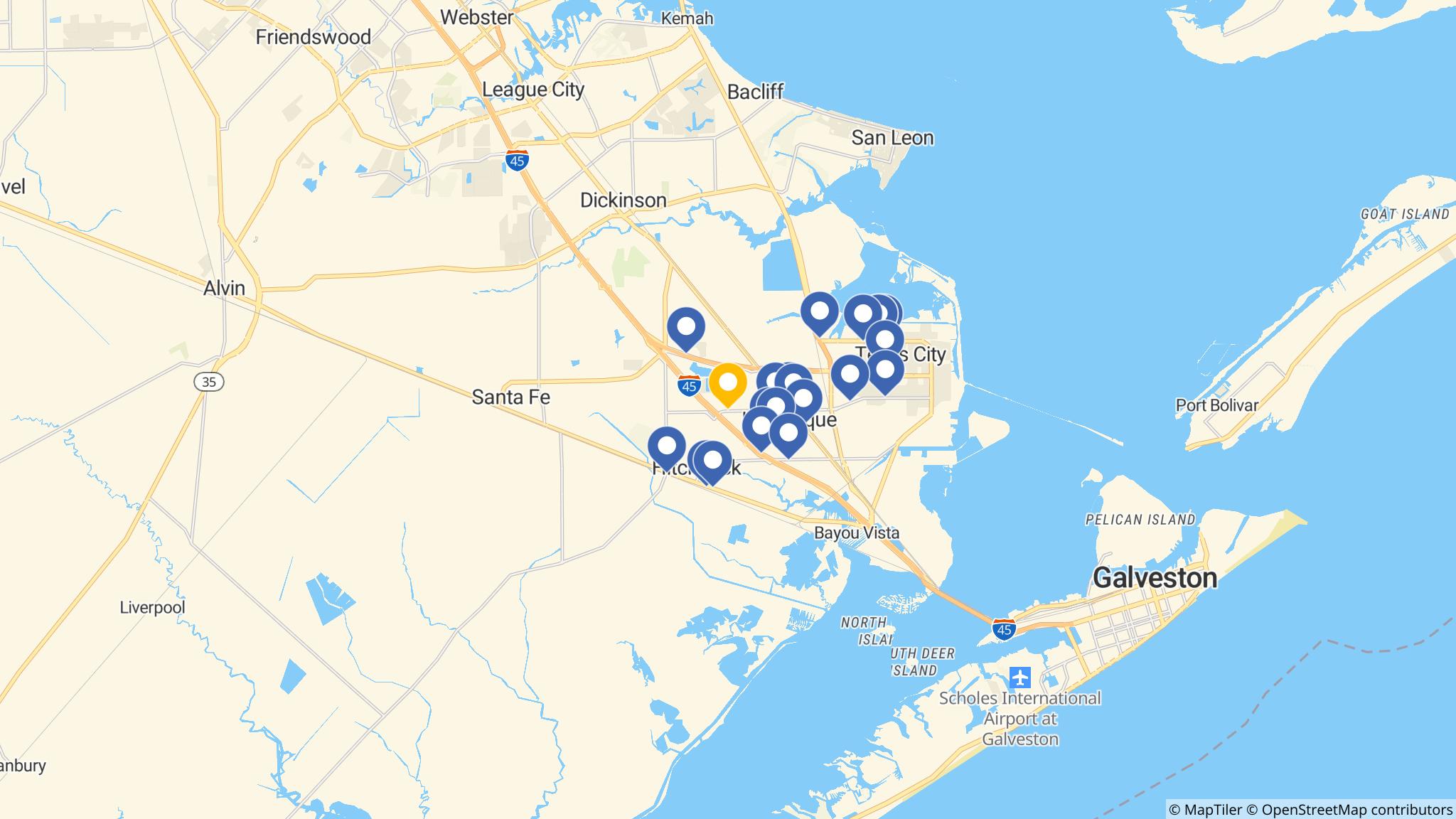 Street map of the ATM area