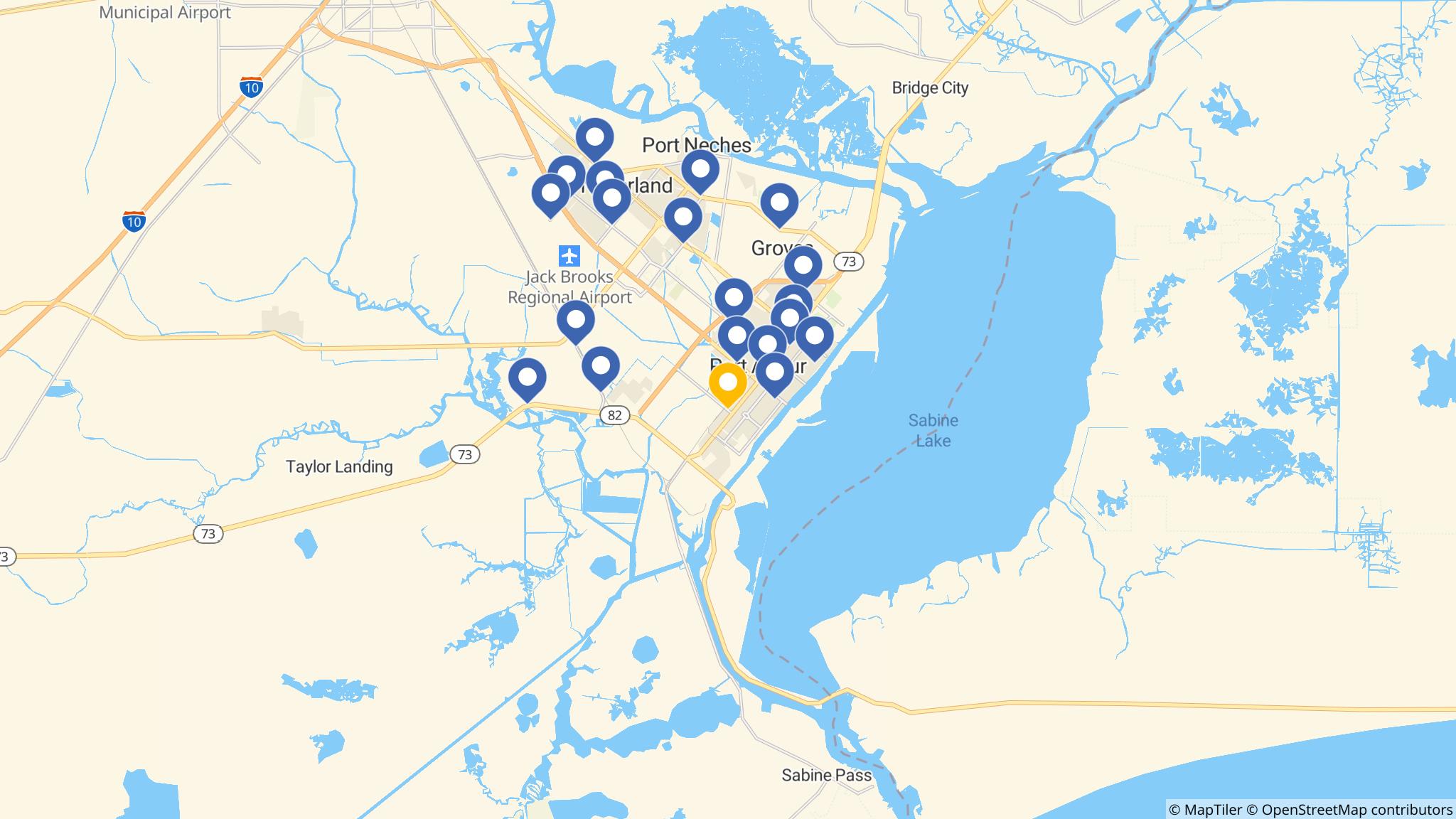 Street map of the ATM area
