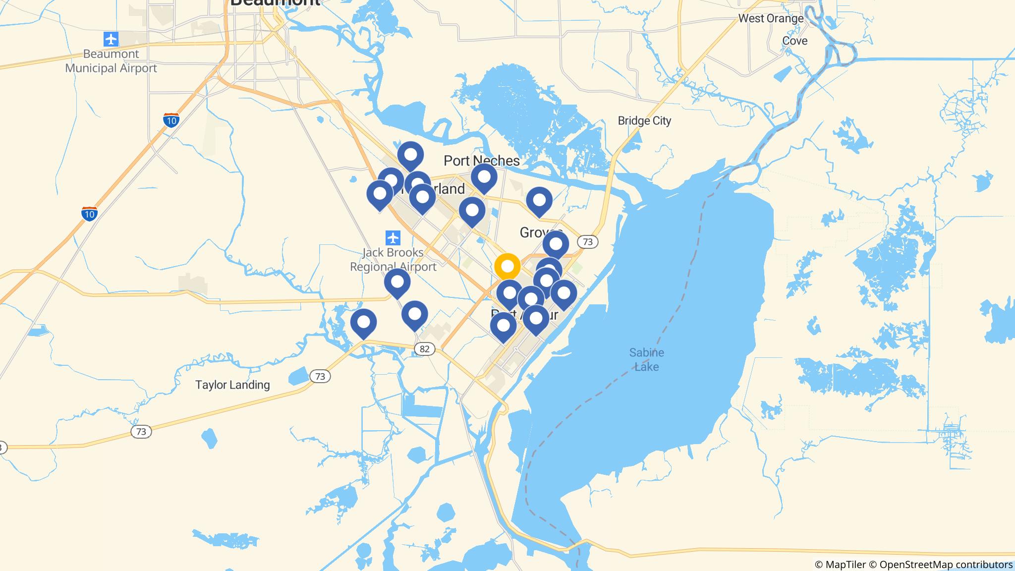 Street map of the ATM area