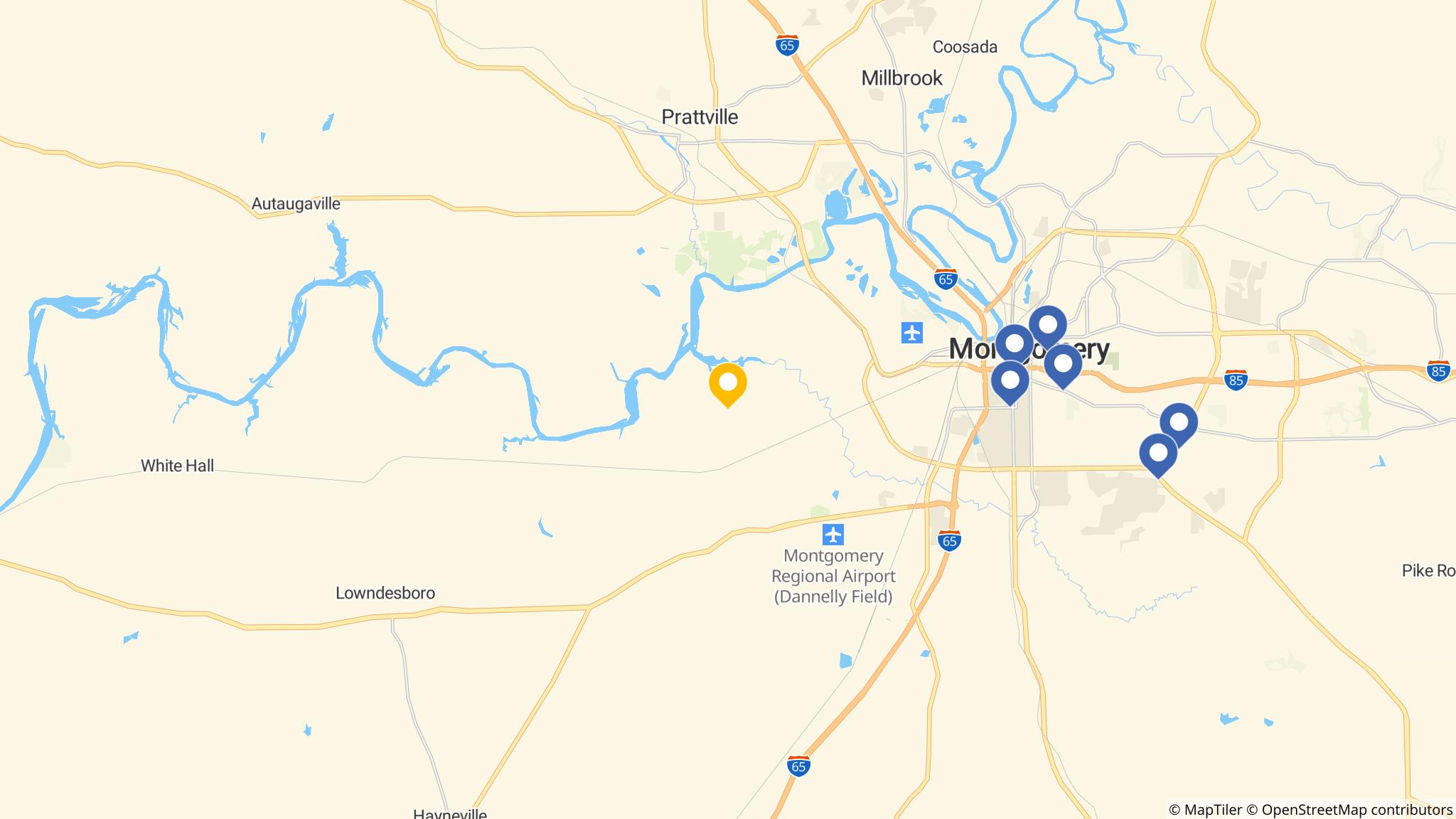 Street map of the ATM area