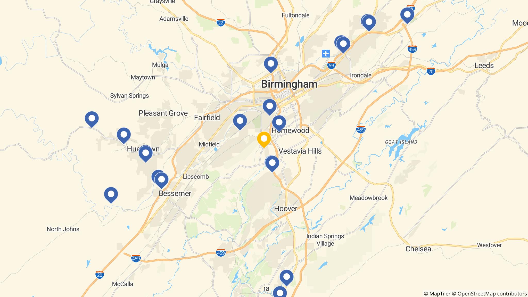 Street map of the ATM area