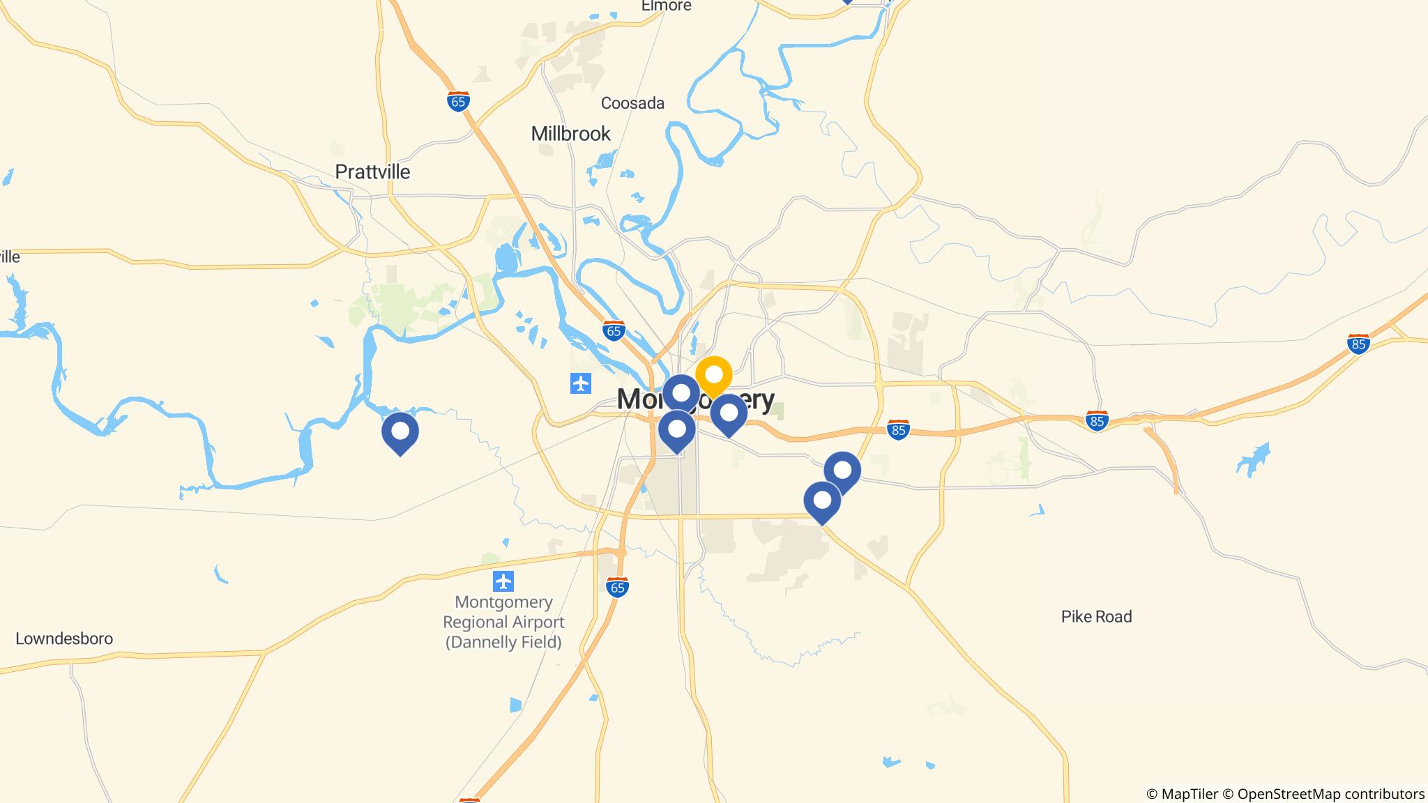Street map of the ATM area