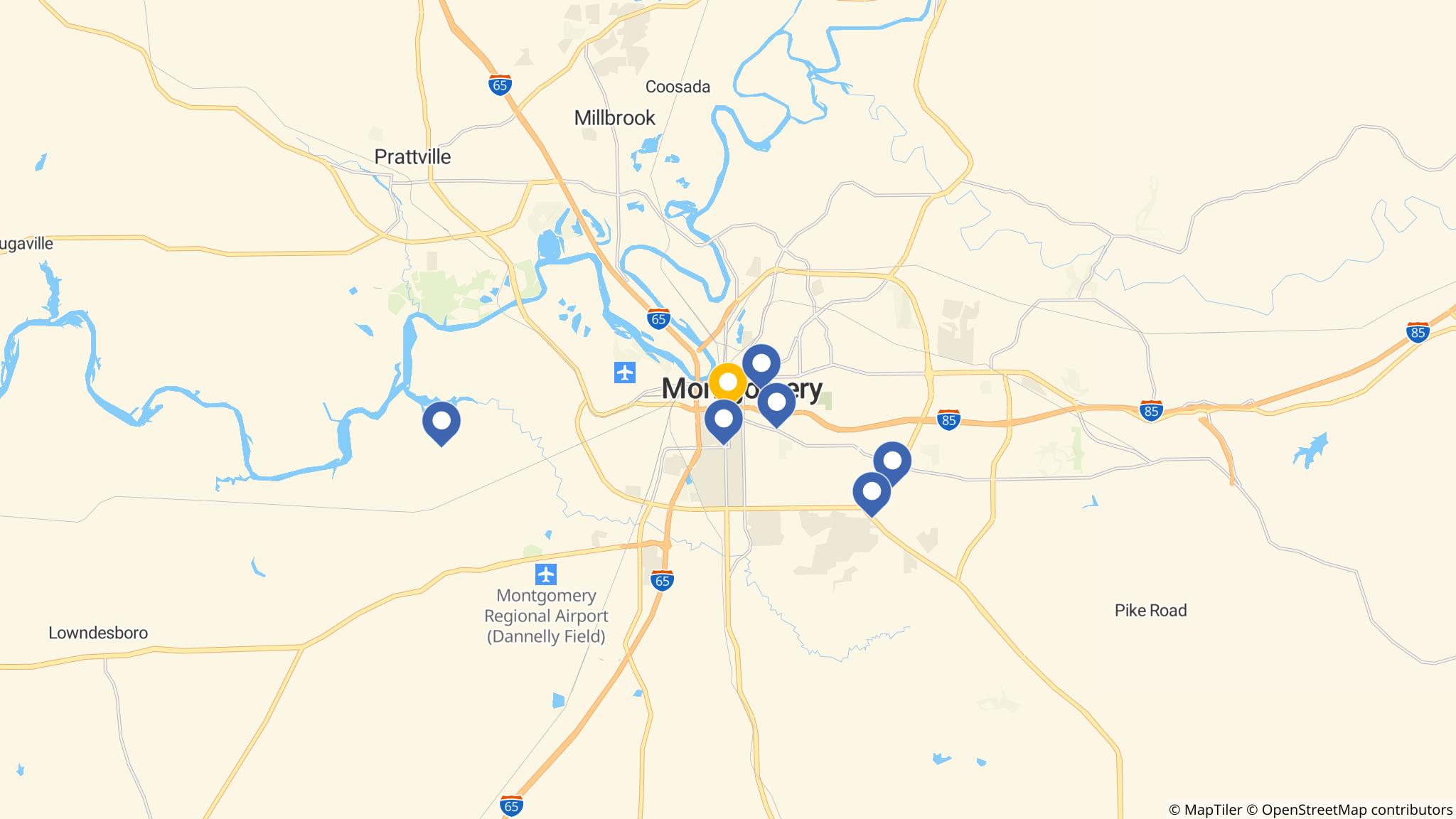 Street map of the ATM area