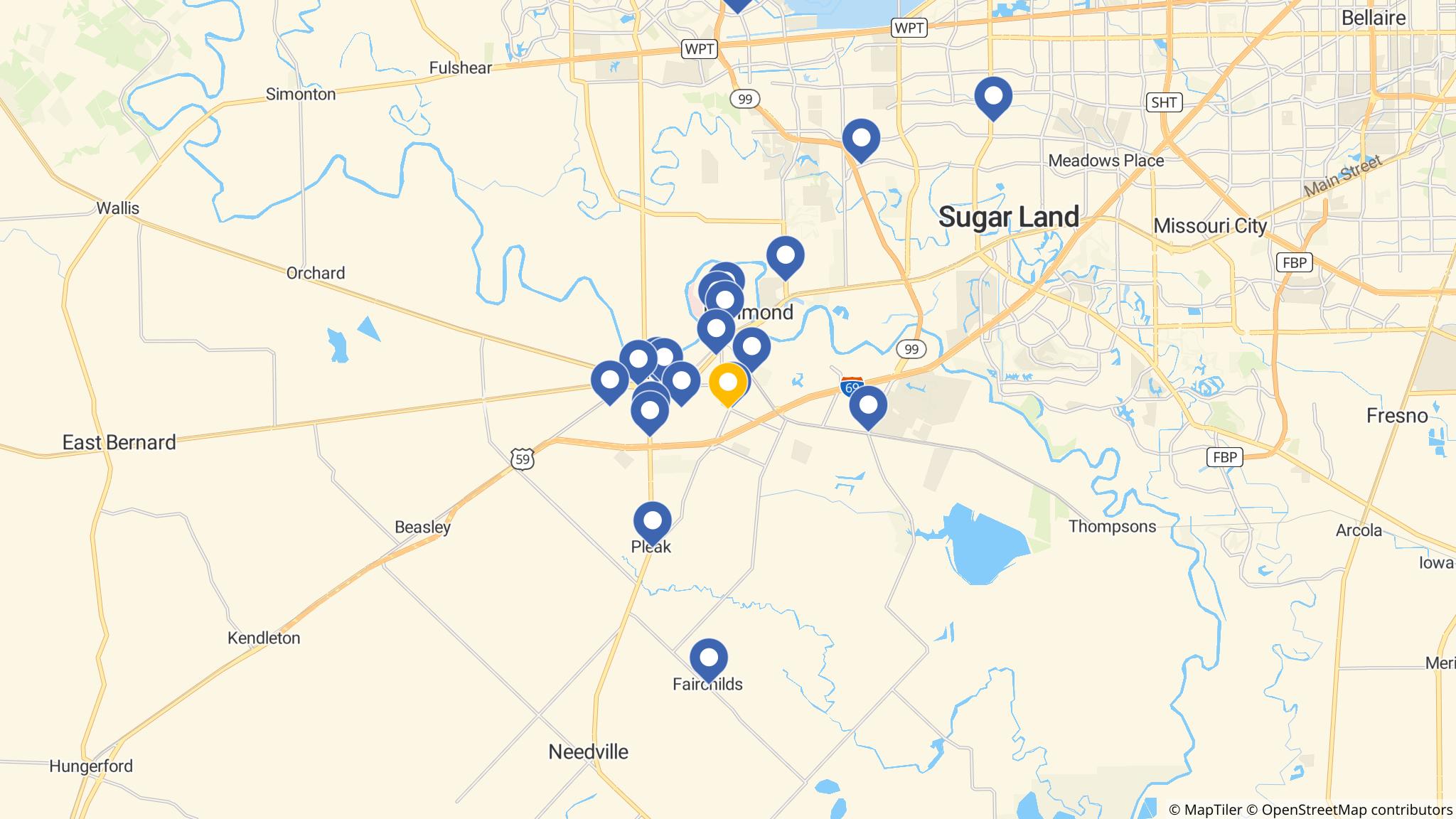 Street map of the ATM area