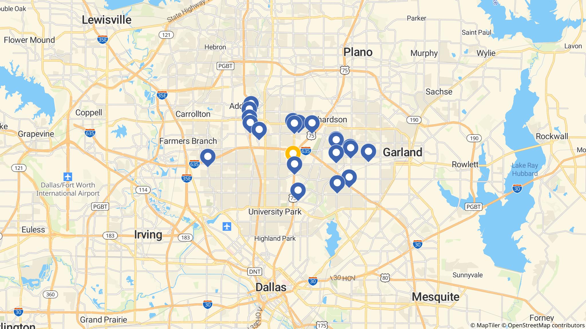 Street map of the ATM area